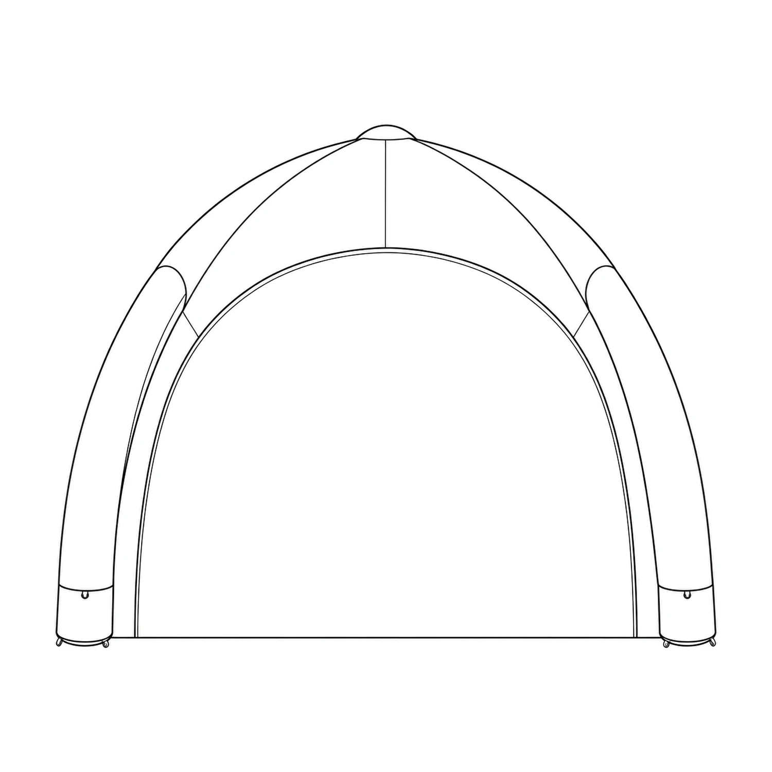 3m x 3m Bora Inflatable Event Tent line drawing