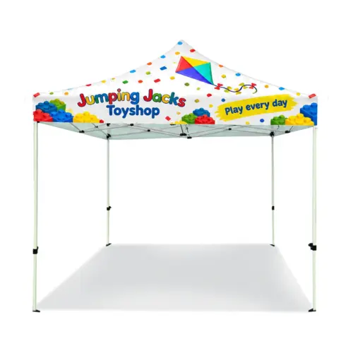 3m x 3m Zoom Steel Printed Gazebo with example artwork