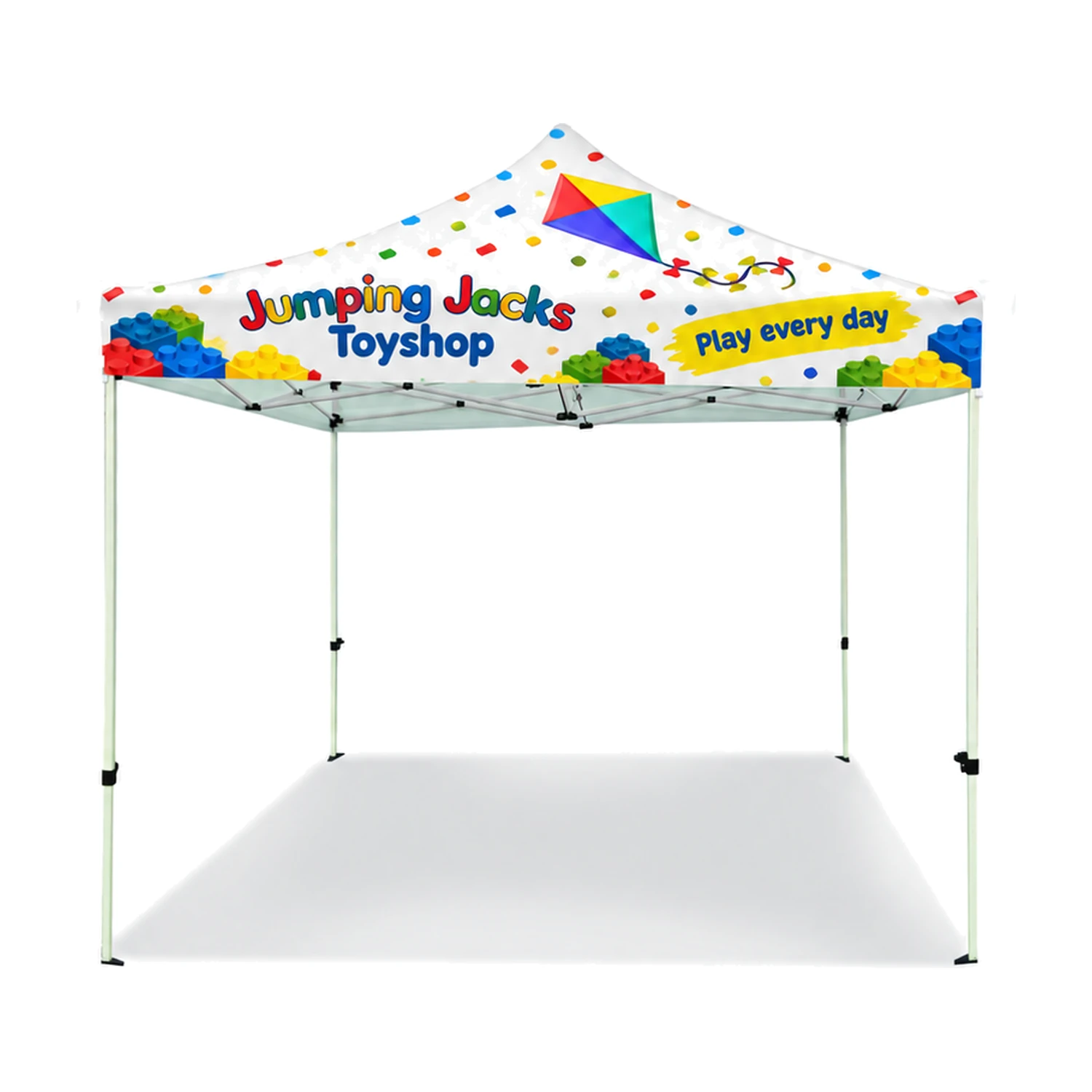 3m x 3m Zoom Steel Printed Gazebo with example artwork