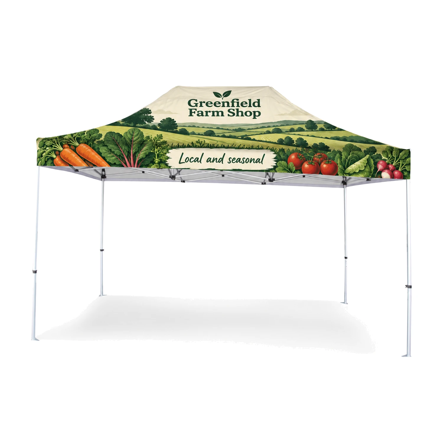 3m x 4.5m Zoom Printed Gazebo with example artwork
