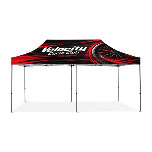 3m x 6m Zoom Printed Gazebo with example artwork