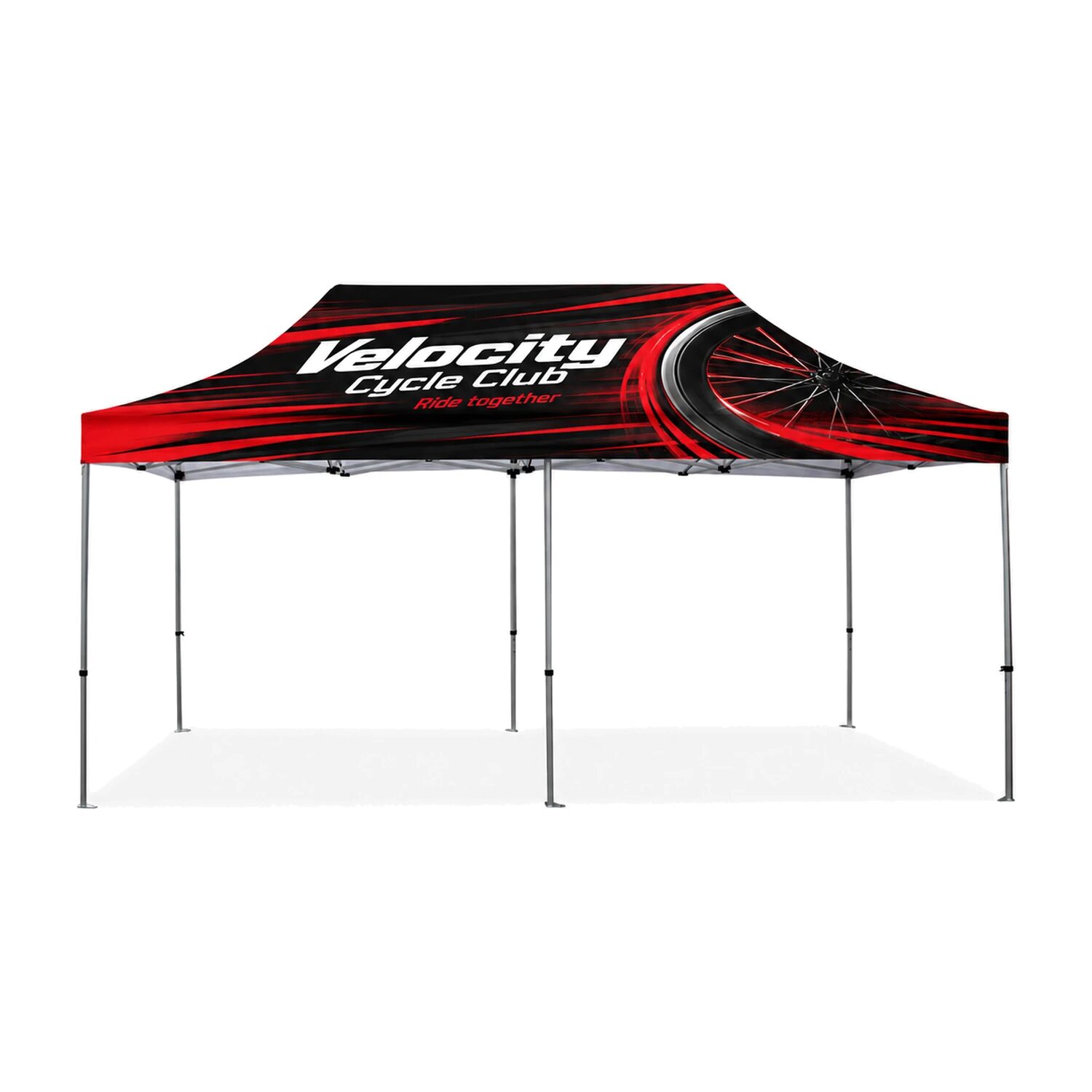 3m x 6m Zoom Printed Gazebo with example artwork