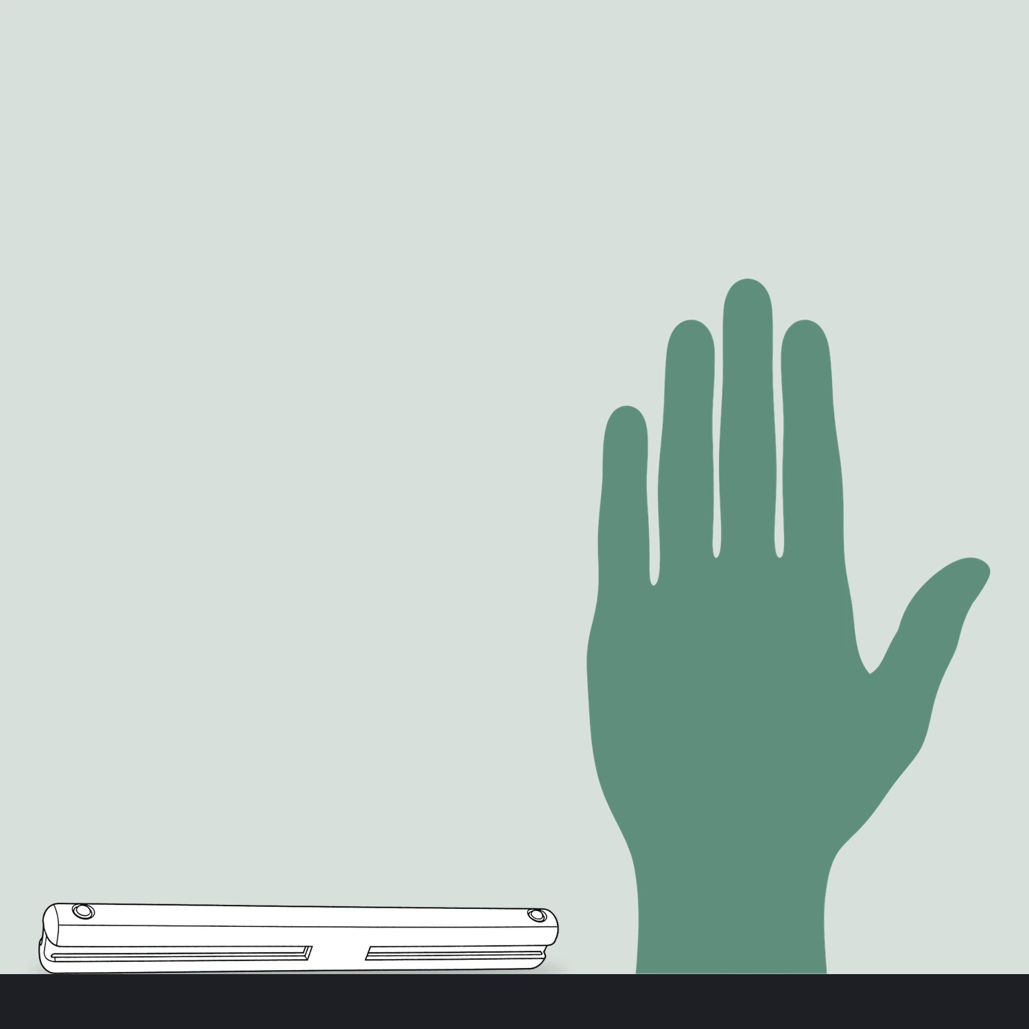 4-way frame connector size compared with a hand