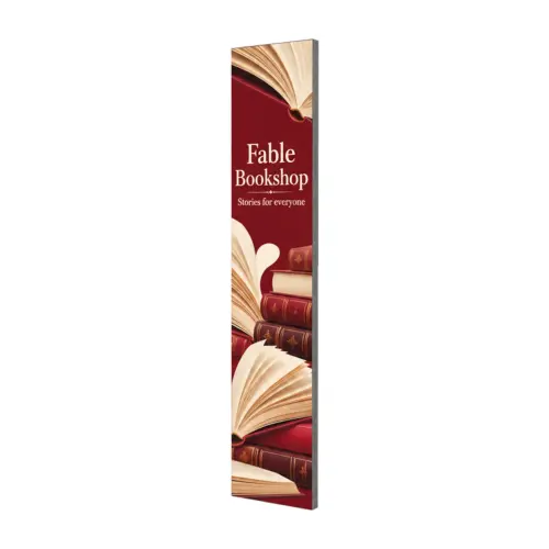 450mm x 2.5m Vector SEG Fabric Wall Module with example artwork