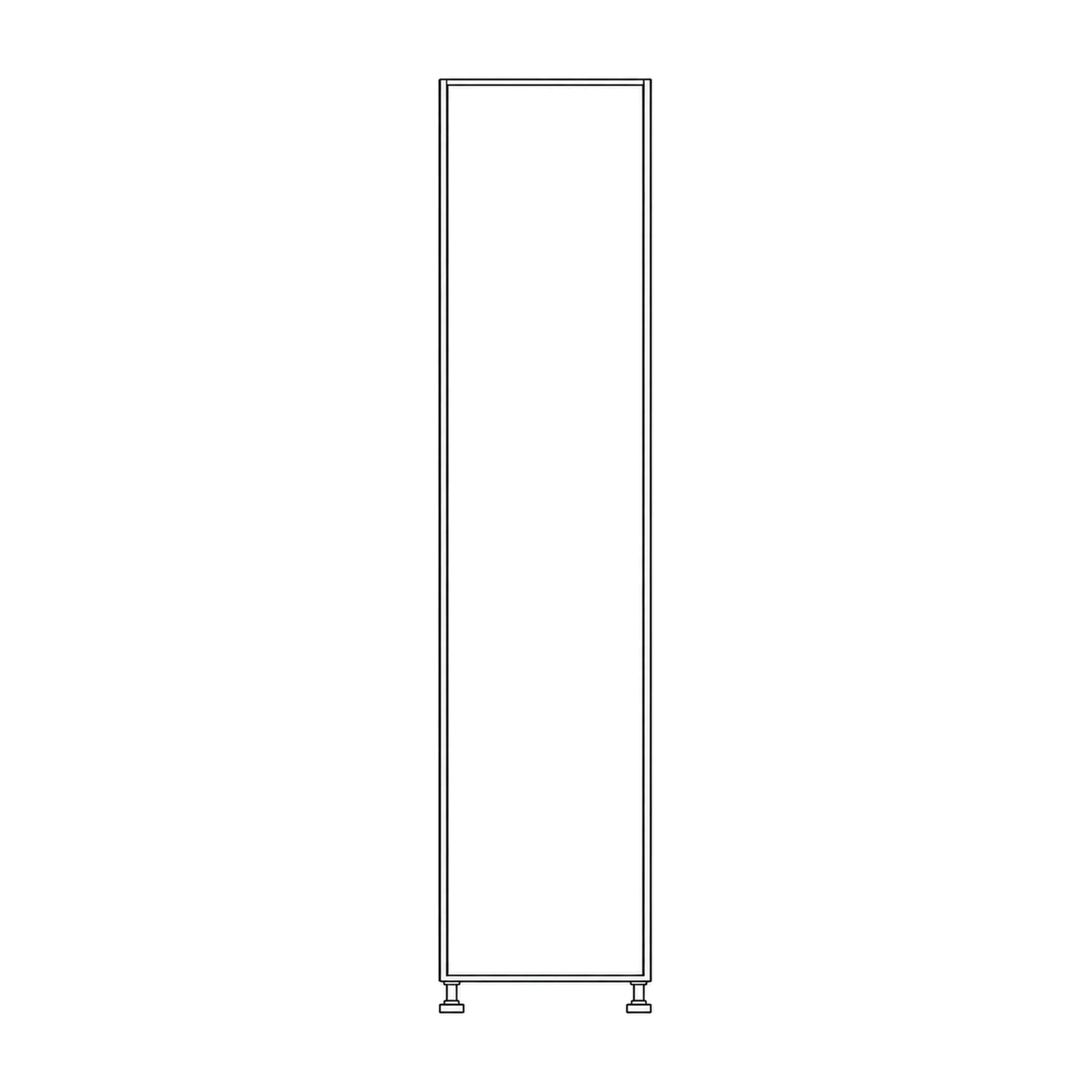 450mm x 2.5m Vector SEG Fabric Wall Module line drawing