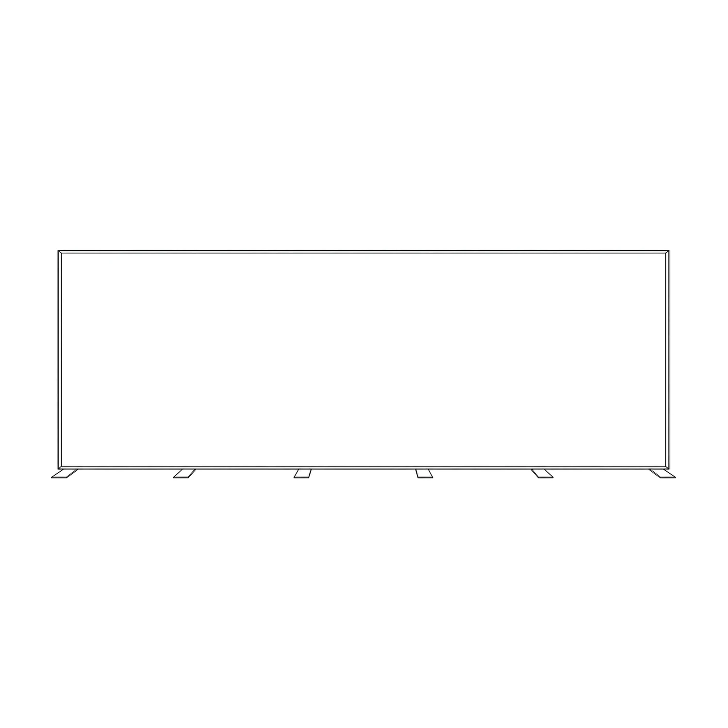 5.85m x 2.39m Illumigo Modular Freestanding LED Lightbox Wall line drawing