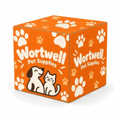 500mm Cardboard Seating Cube, shown with example artwork