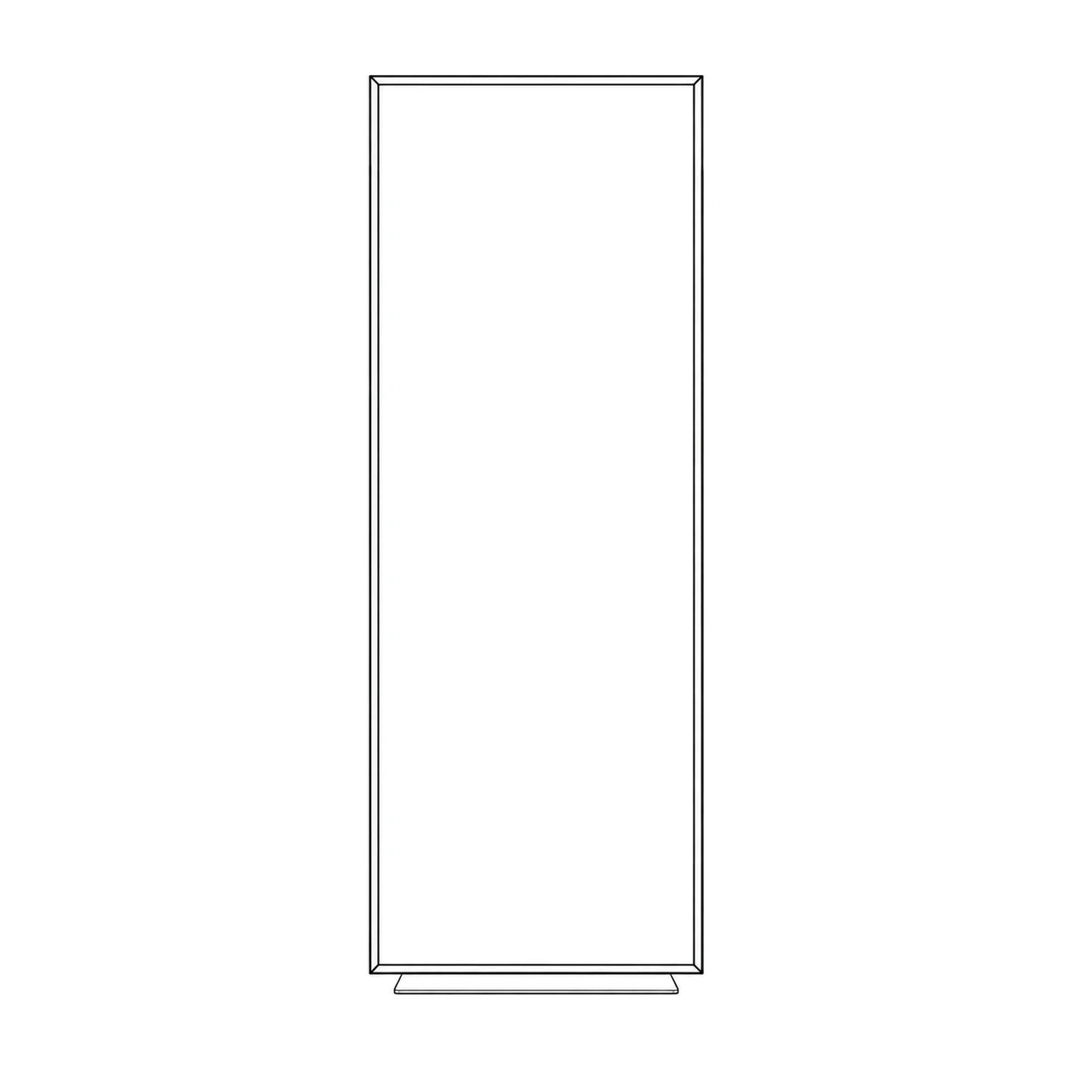 600mm x 1.6m Illumigo Retail LED Lightbox Totem line drawing