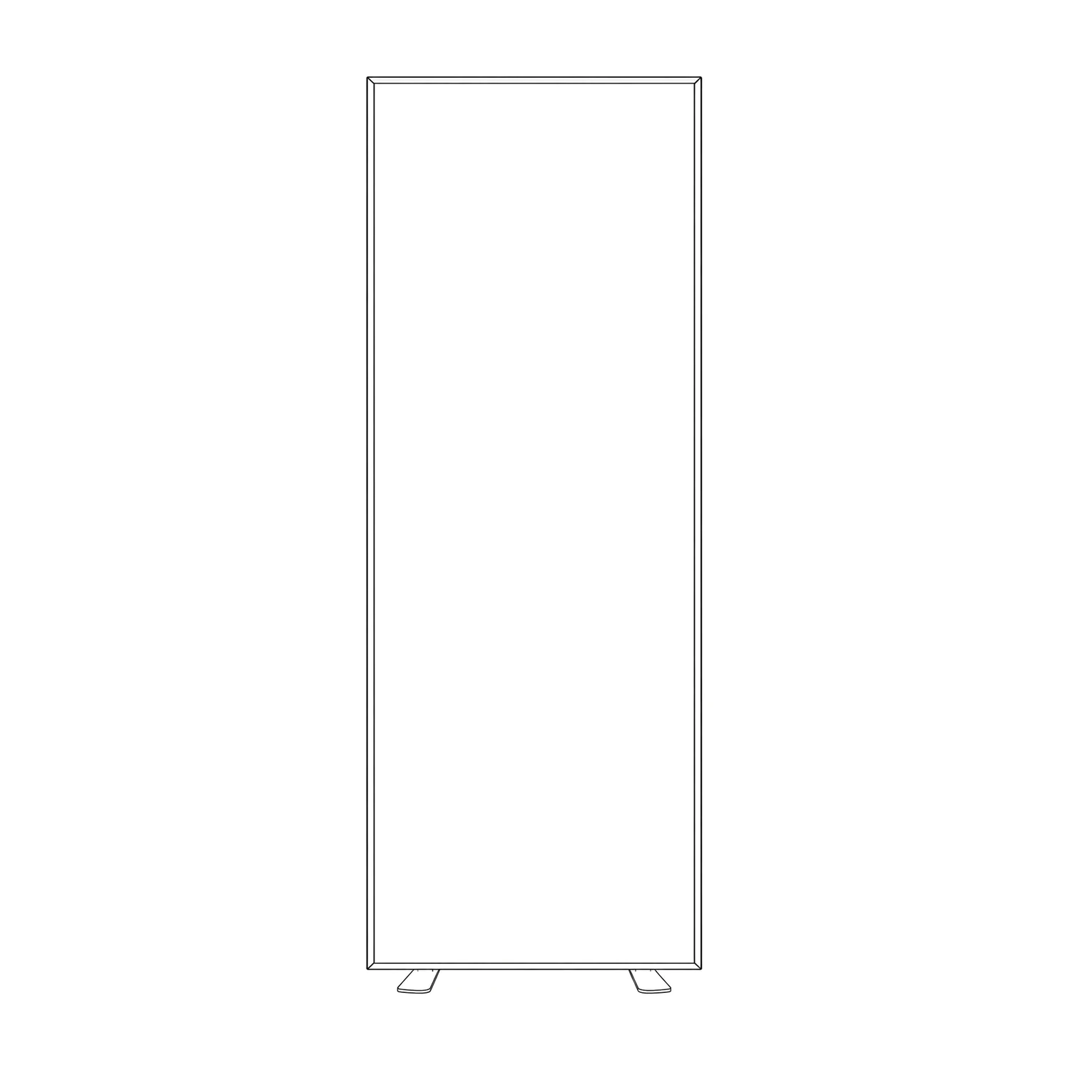 850mm x 2m Freestanding SEG Fabric Display line drawing