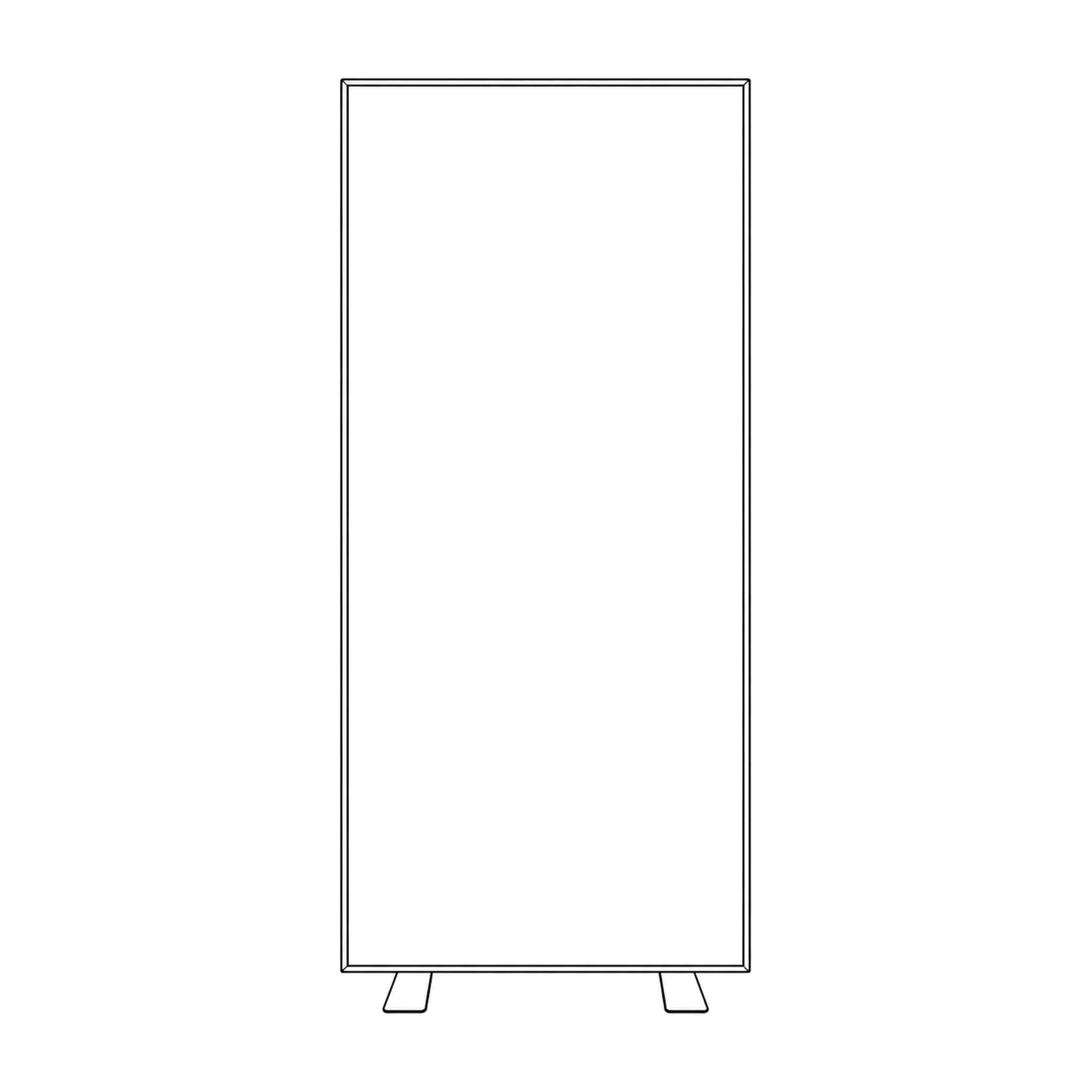 850mm x 2m Illumigo One Portable LED Lightbox line drawing