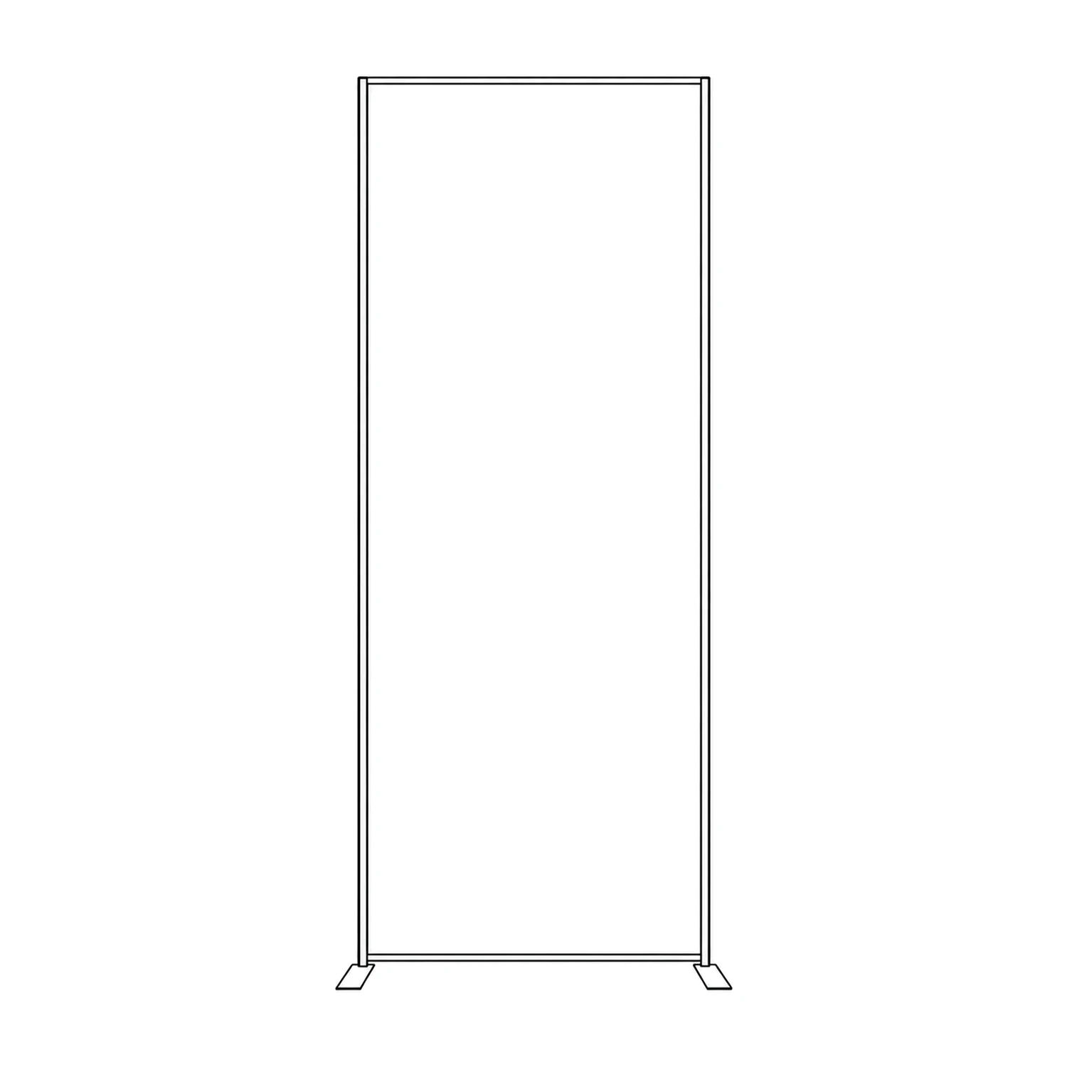 950mm x 2.4m Fastframe SEG Fabric Frame line drawing