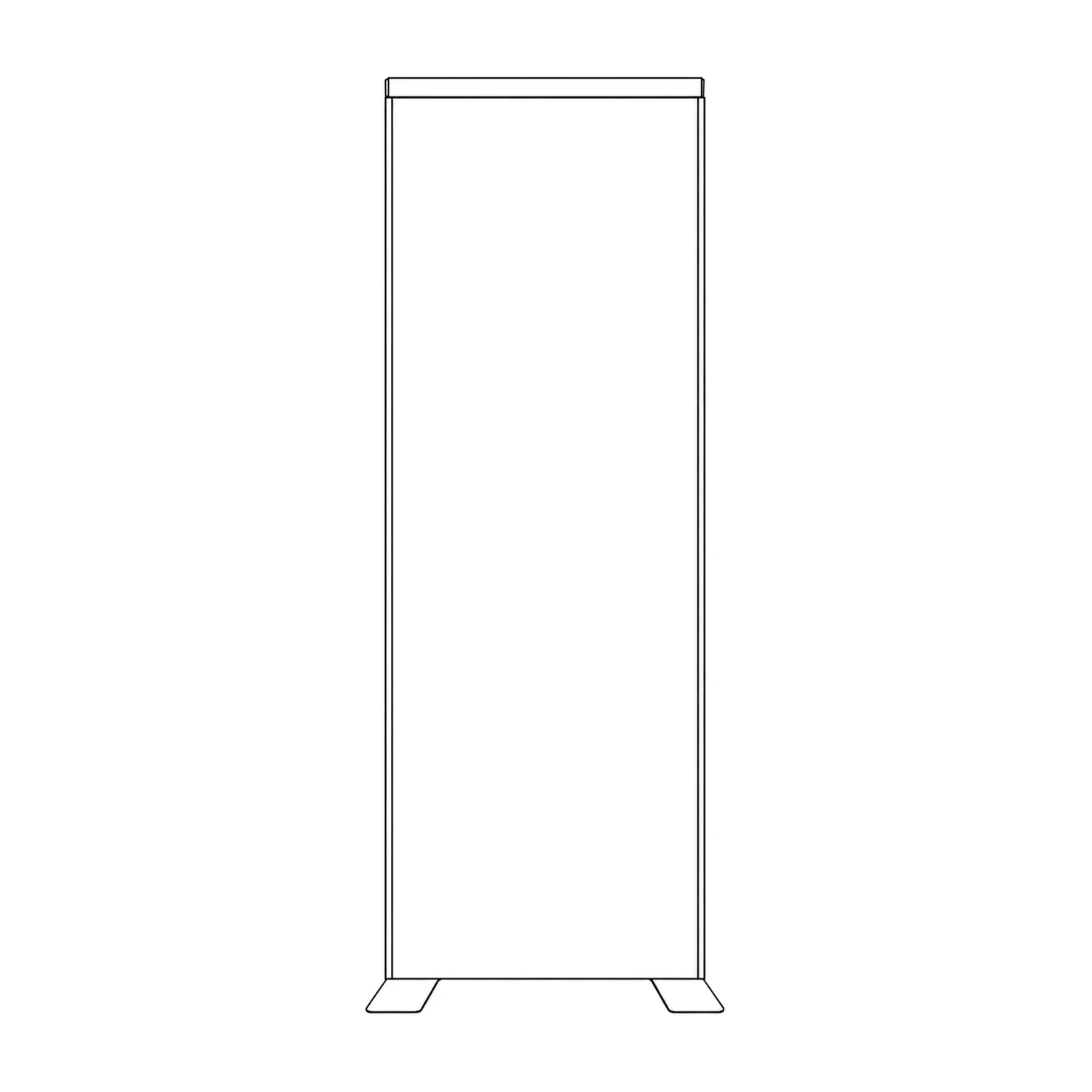 950mm x 2.55m Illuminova Freestanding LED Lightbox Module line drawing