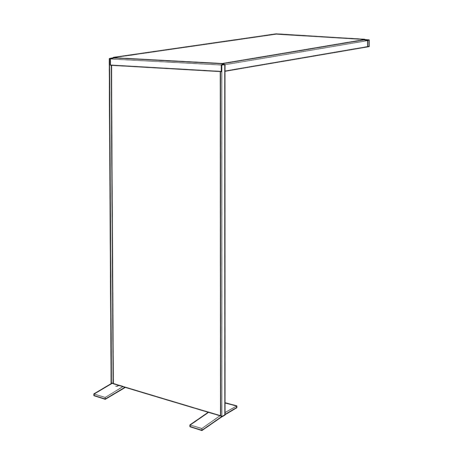 950mm x 2.55m Vector Archway Module line drawing