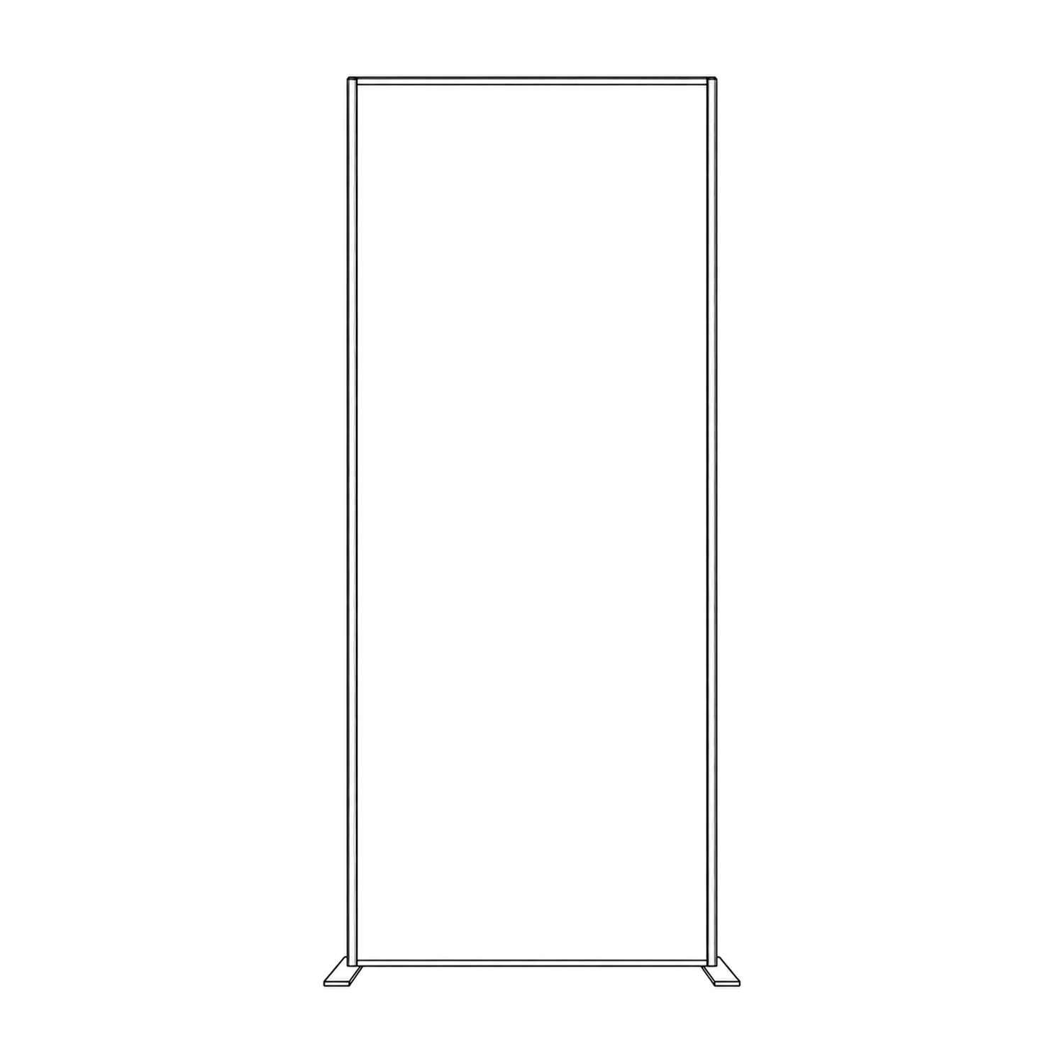 950mm x 2.5m Fastframe SEG Fabric Frame line drawing