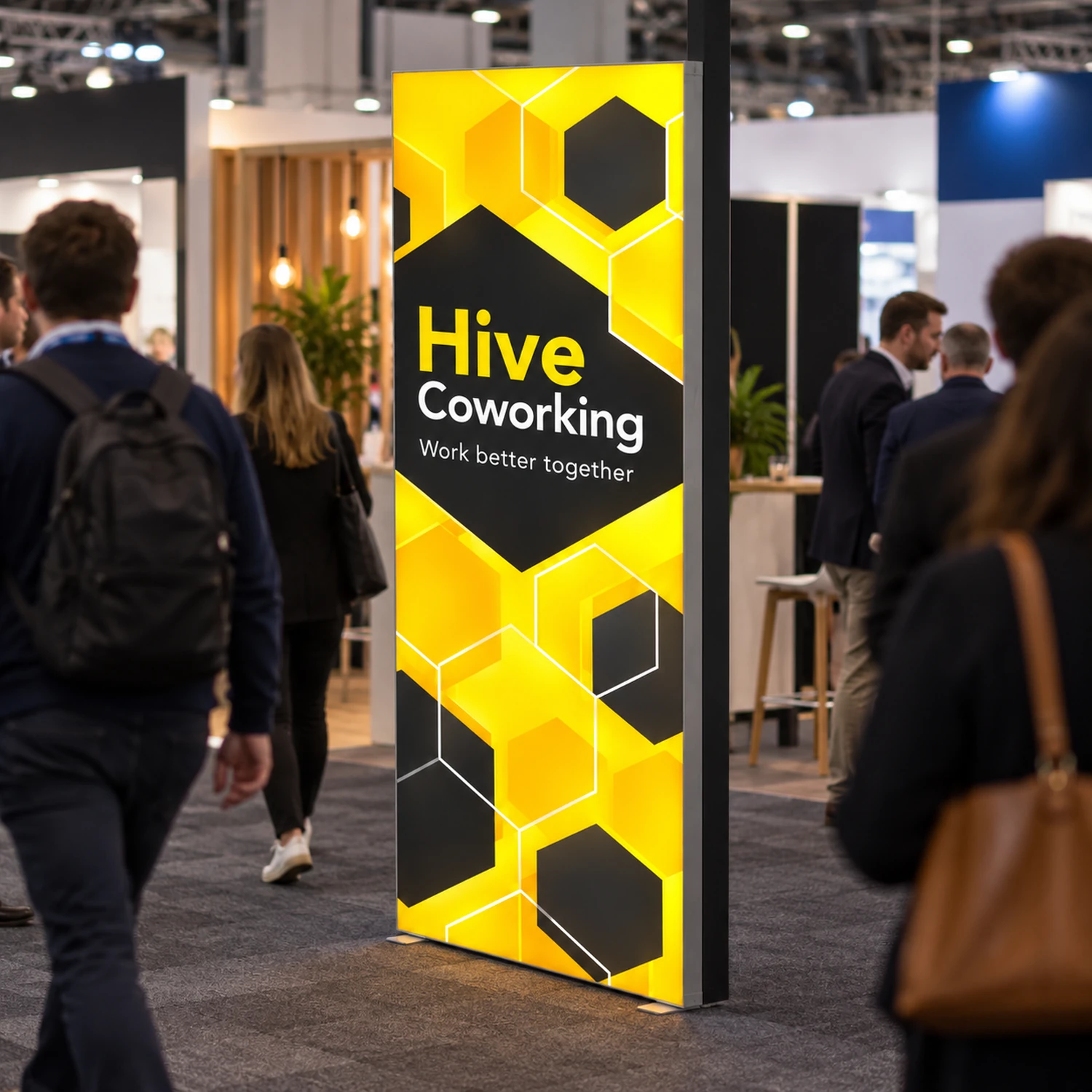 950mm x 2.5m Illuminova Inline LED Lightbox Module in use at an event