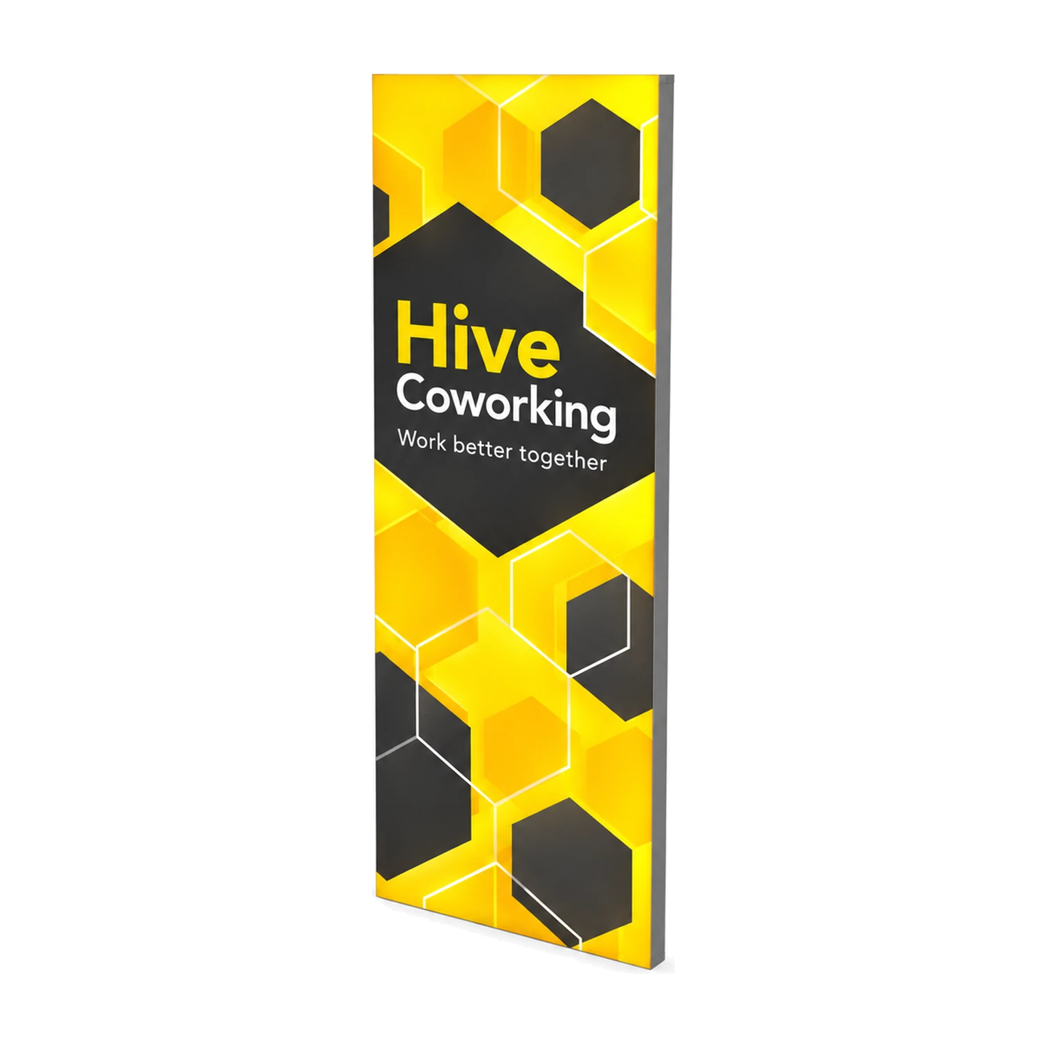 950mm x 2.5m Illuminova Inline LED Lightbox Module with example artwork