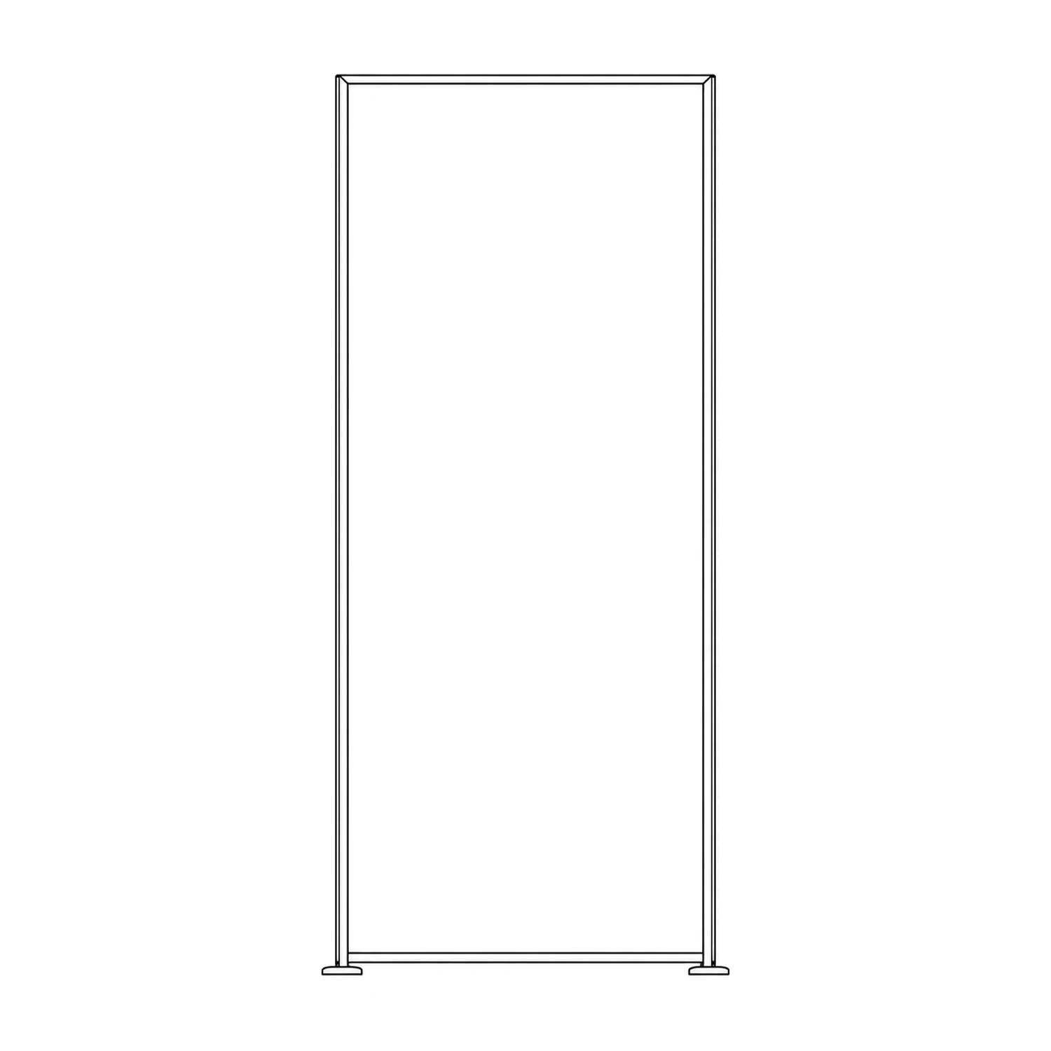 950mm x 2.5m Vector SEG Fabric Wall Module line drawing