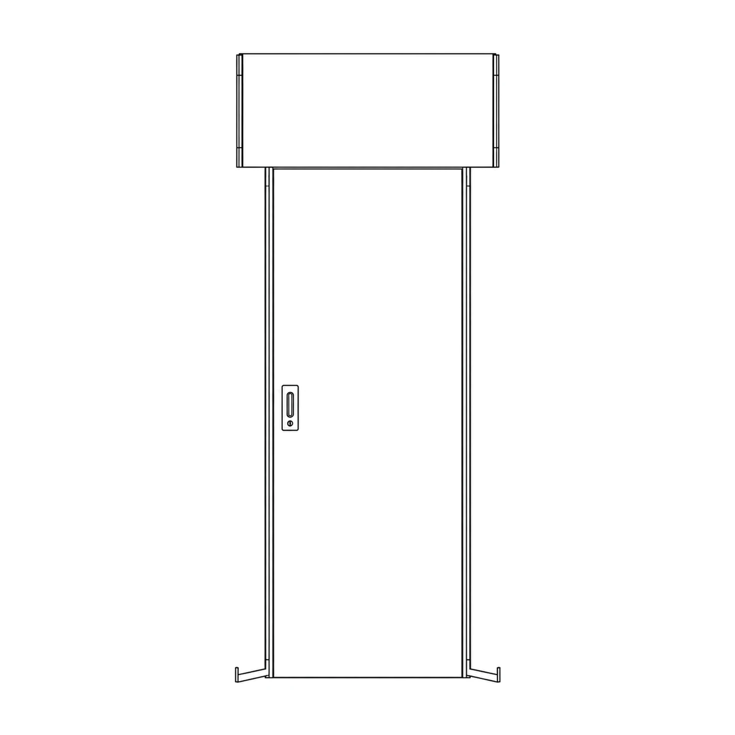 950mm x 2.5m Vector Storeroom Door Module line drawing