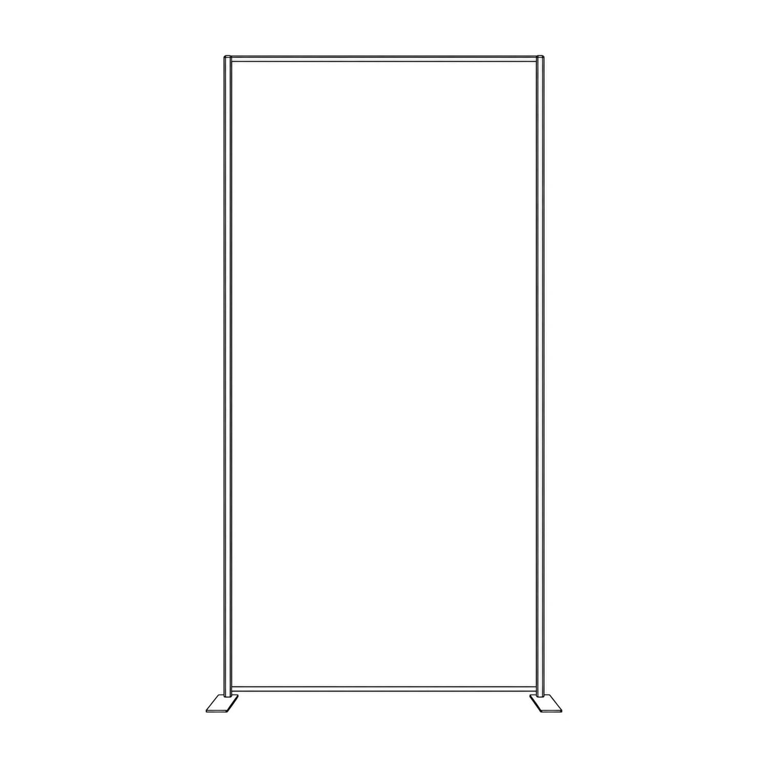 950mm x 2m Fastframe SEG Fabric Frame line drawing