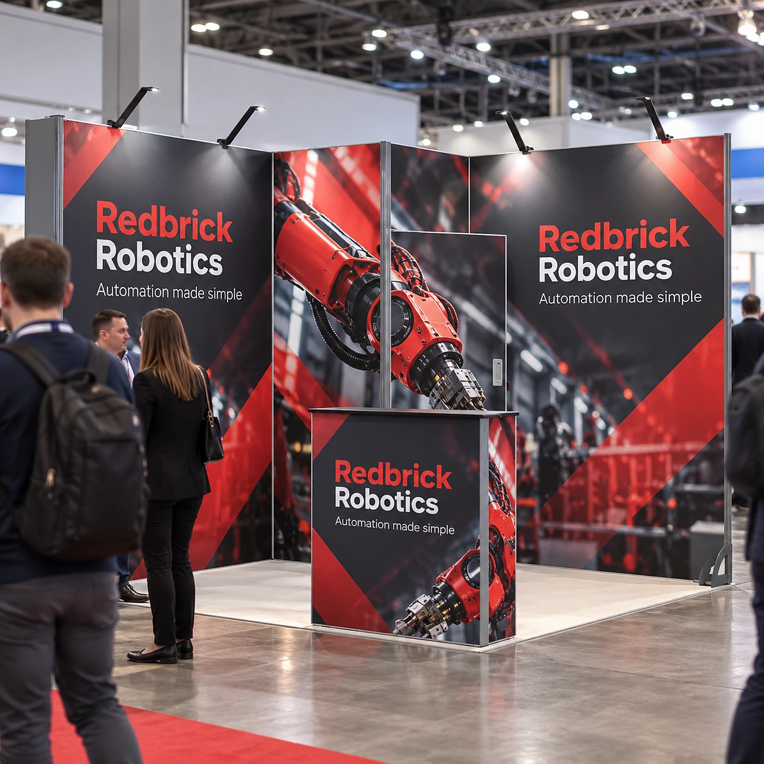 9m2 Vector Modular Stand in use at an event