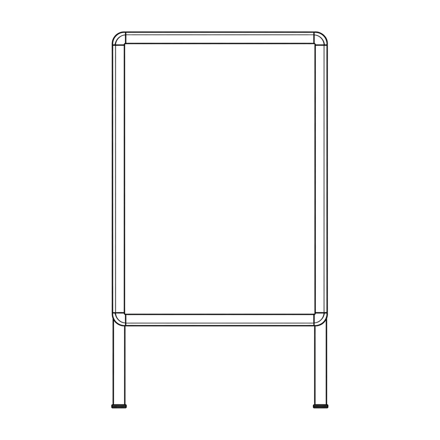 A-Sign A1 A Board Pavement Sign line drawing