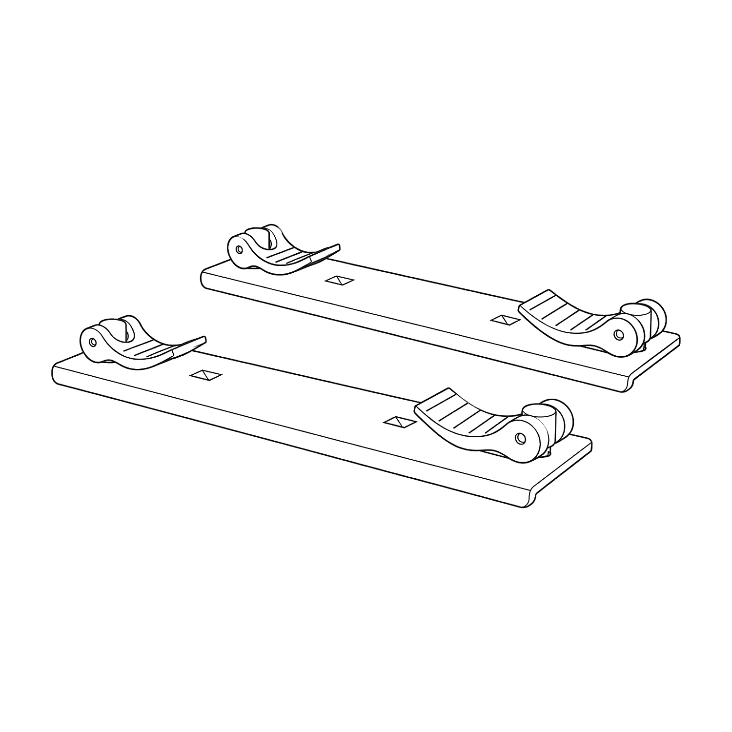 Line drawing of the two arch braces