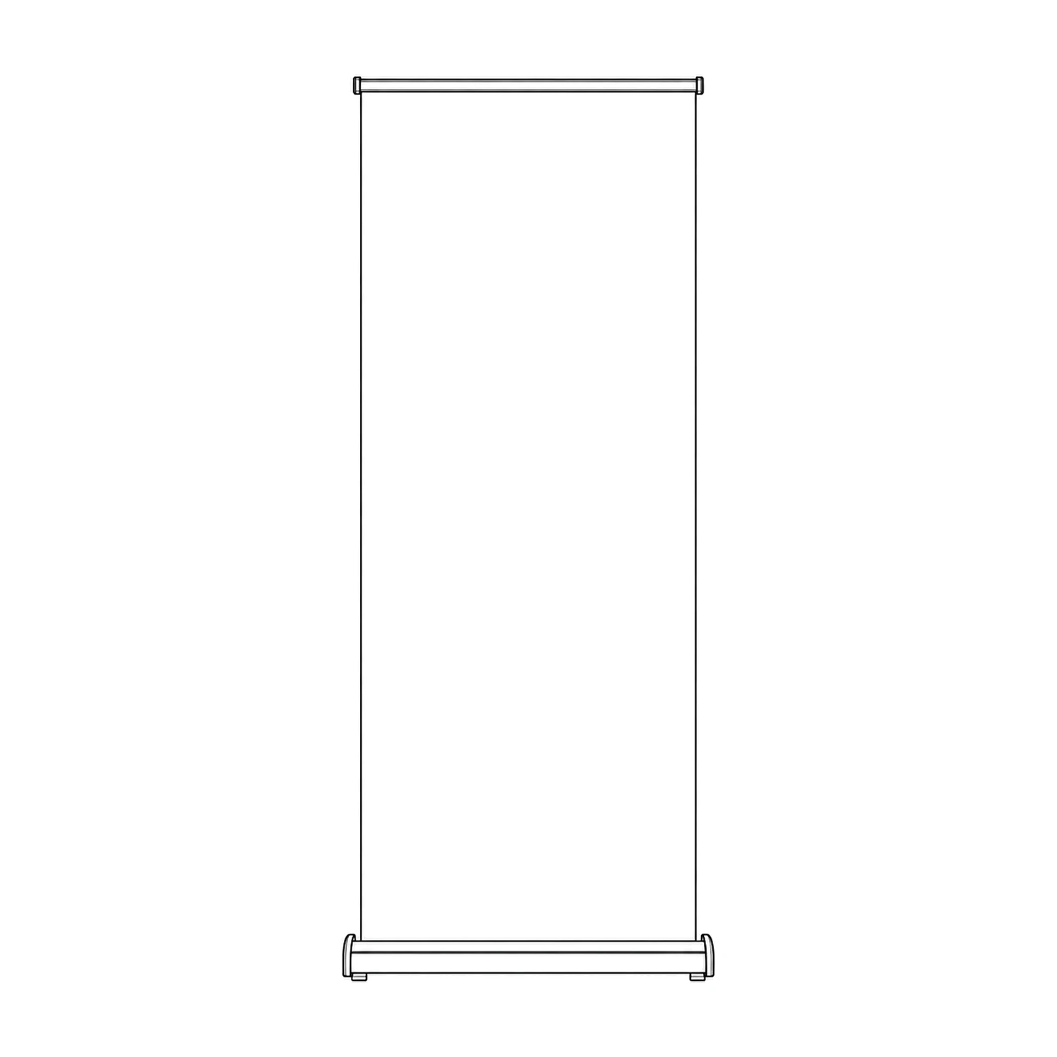 Barracuda Roller Banner 850mm Wide line drawing