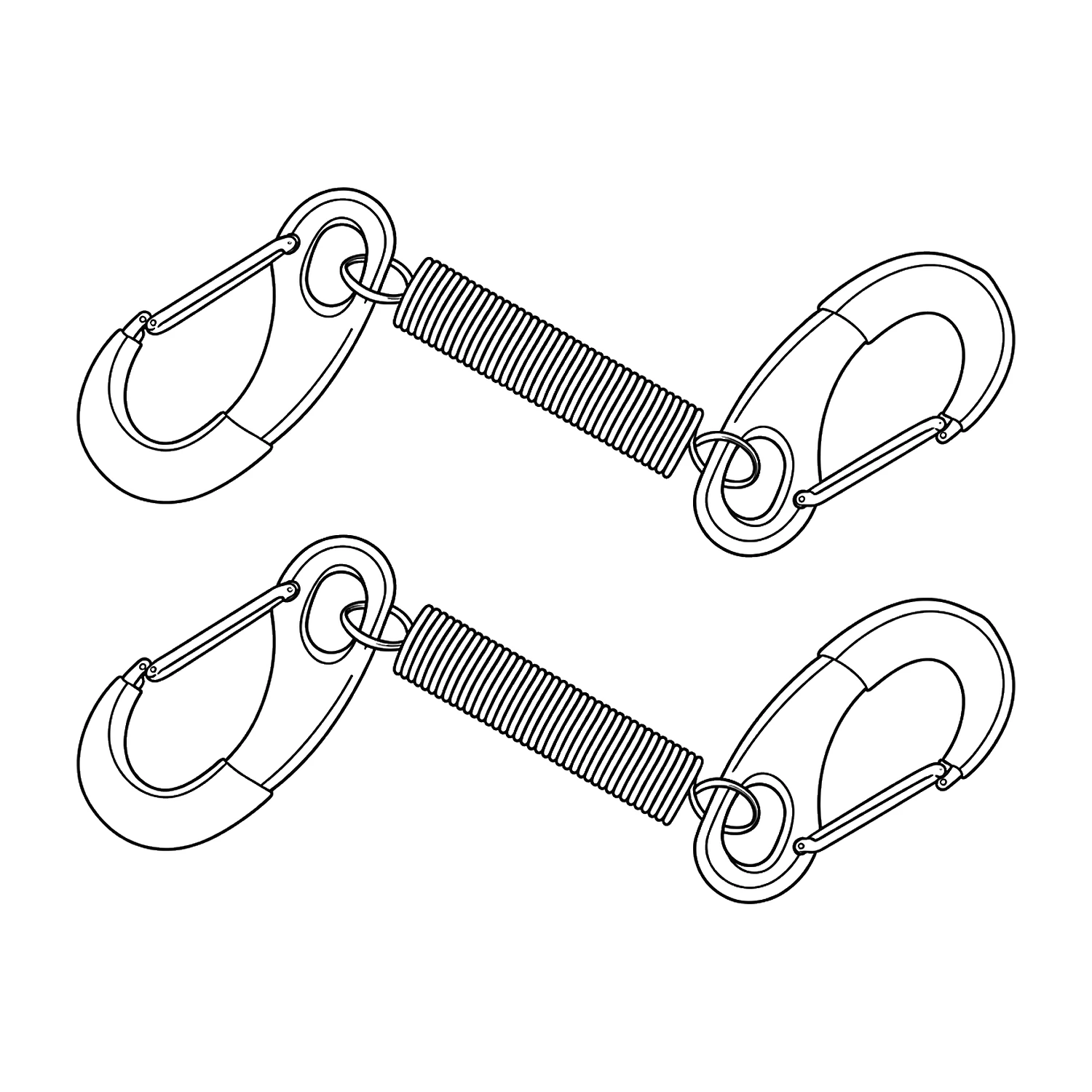 Black cafe barrier spring clips line drawing