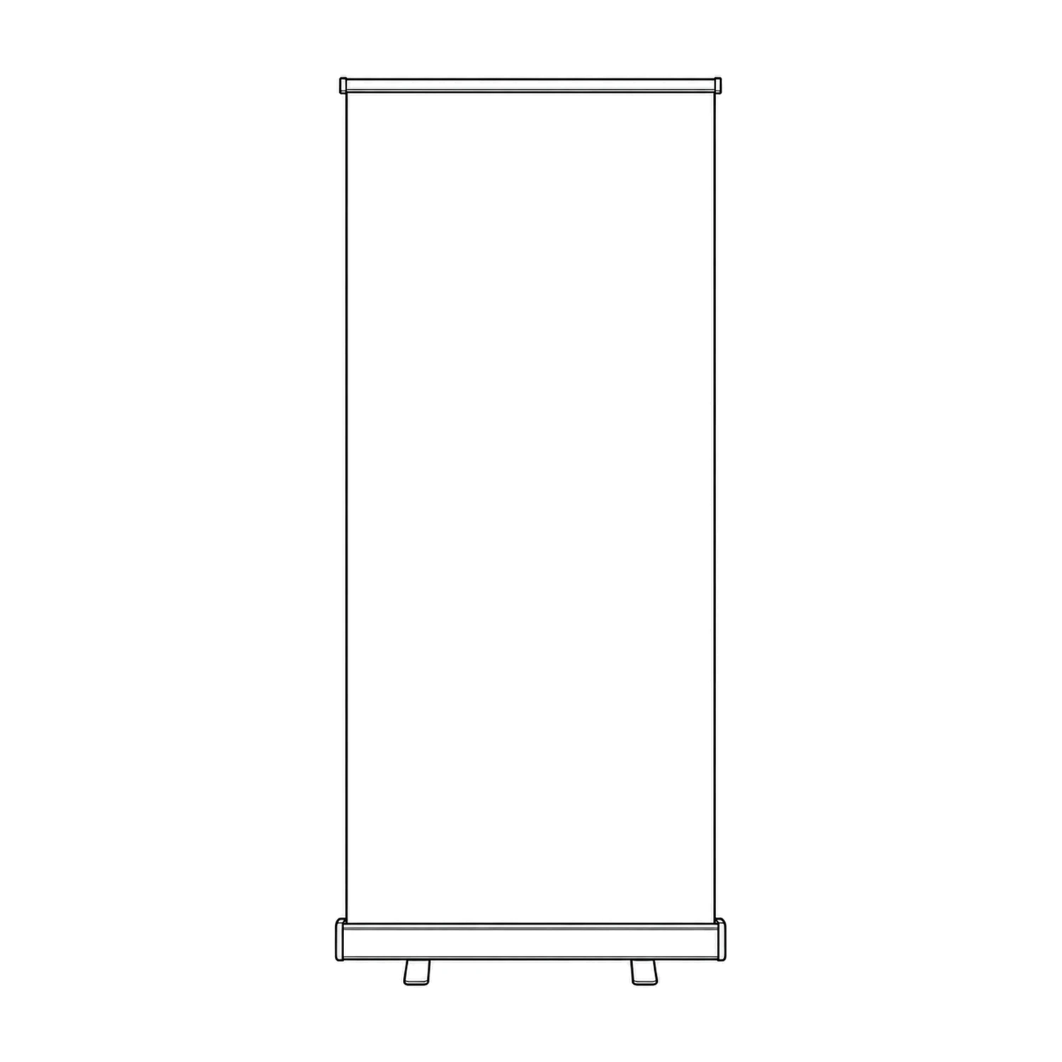Black Wasp Roller Banner 850mm Wide line drawing