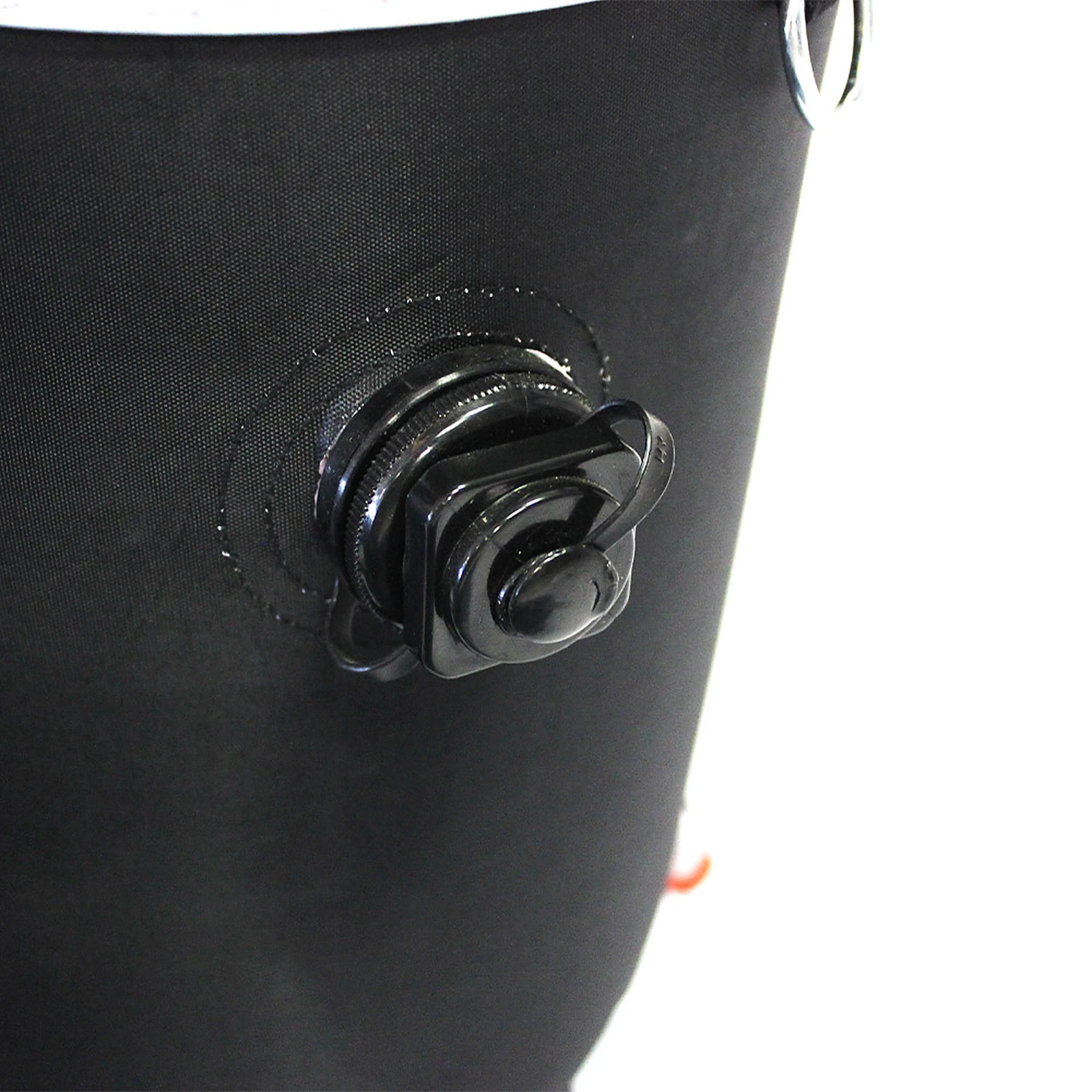 Inflation valve on the tent leg