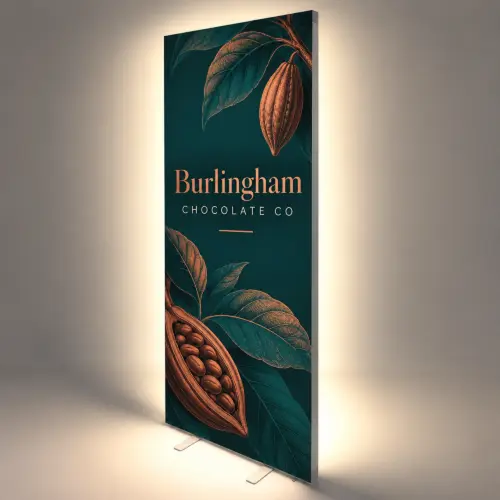 Boss Light LED Light Box - 2000mm x 850mm x 60mm Deep - Single-Sided, shown with example artwork