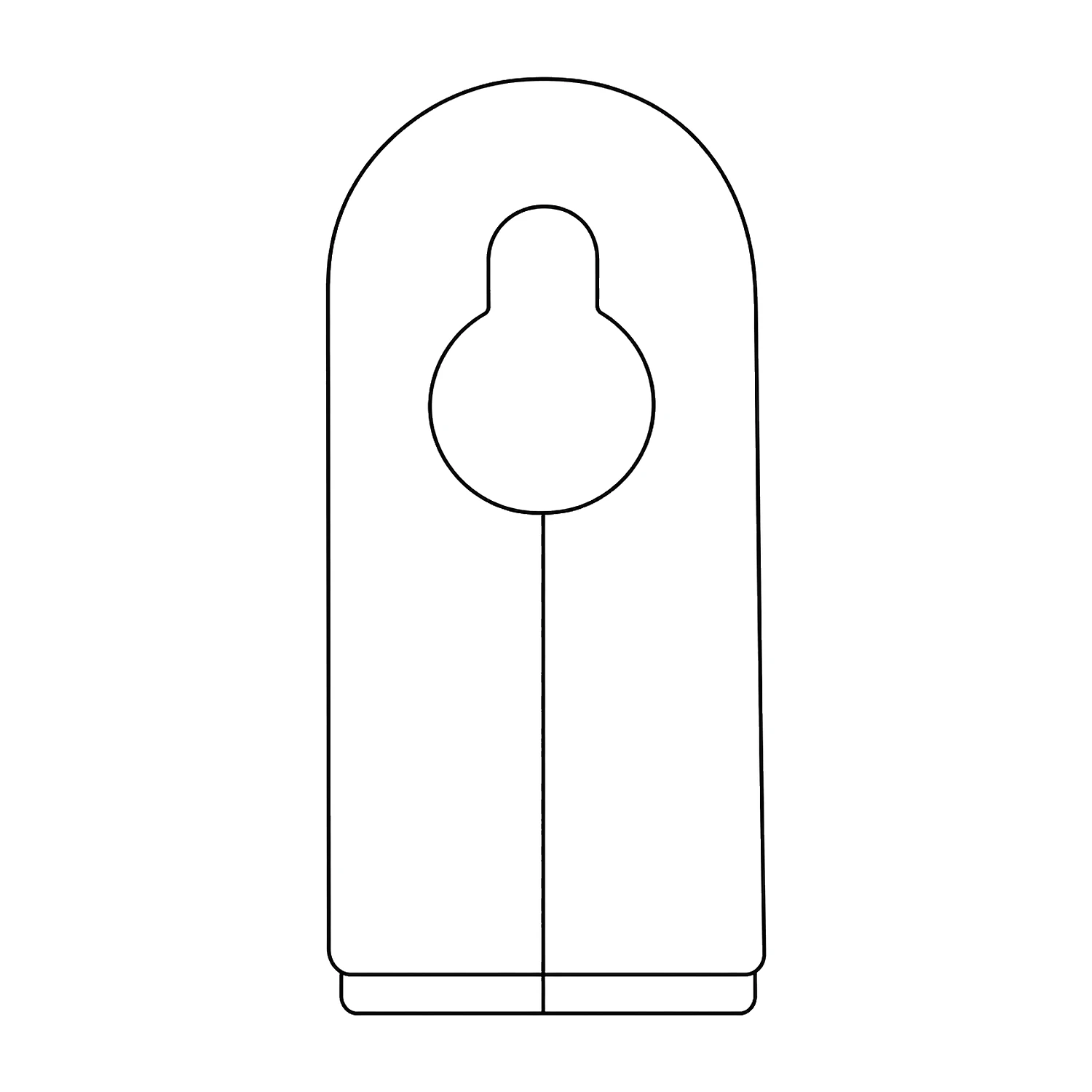 Closed rail hook line drawing