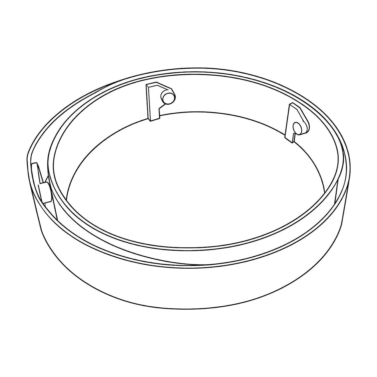 Pop up counter hanger line drawing