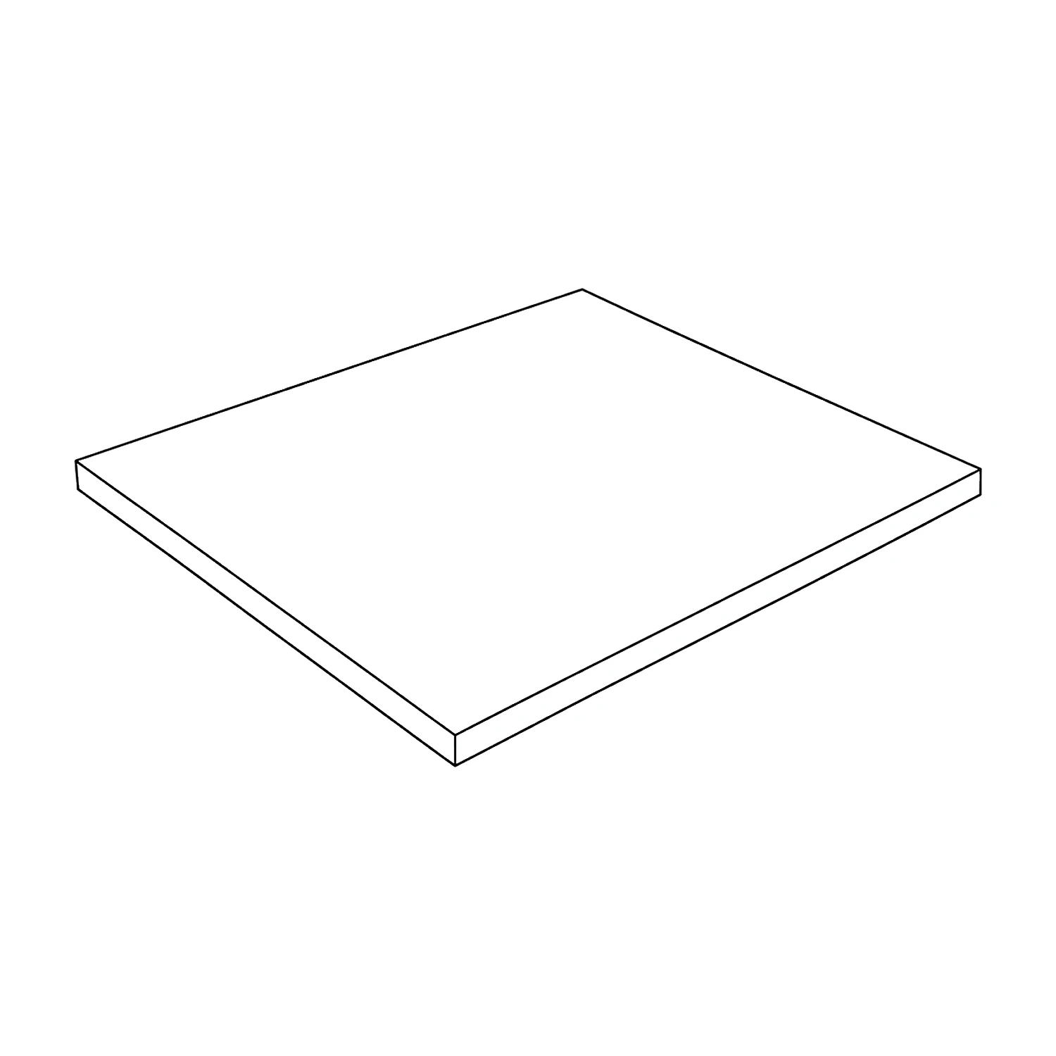 Counter shelf line drawing
