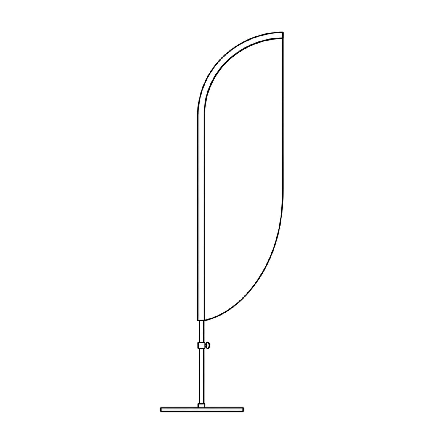 Crest Flag line drawing