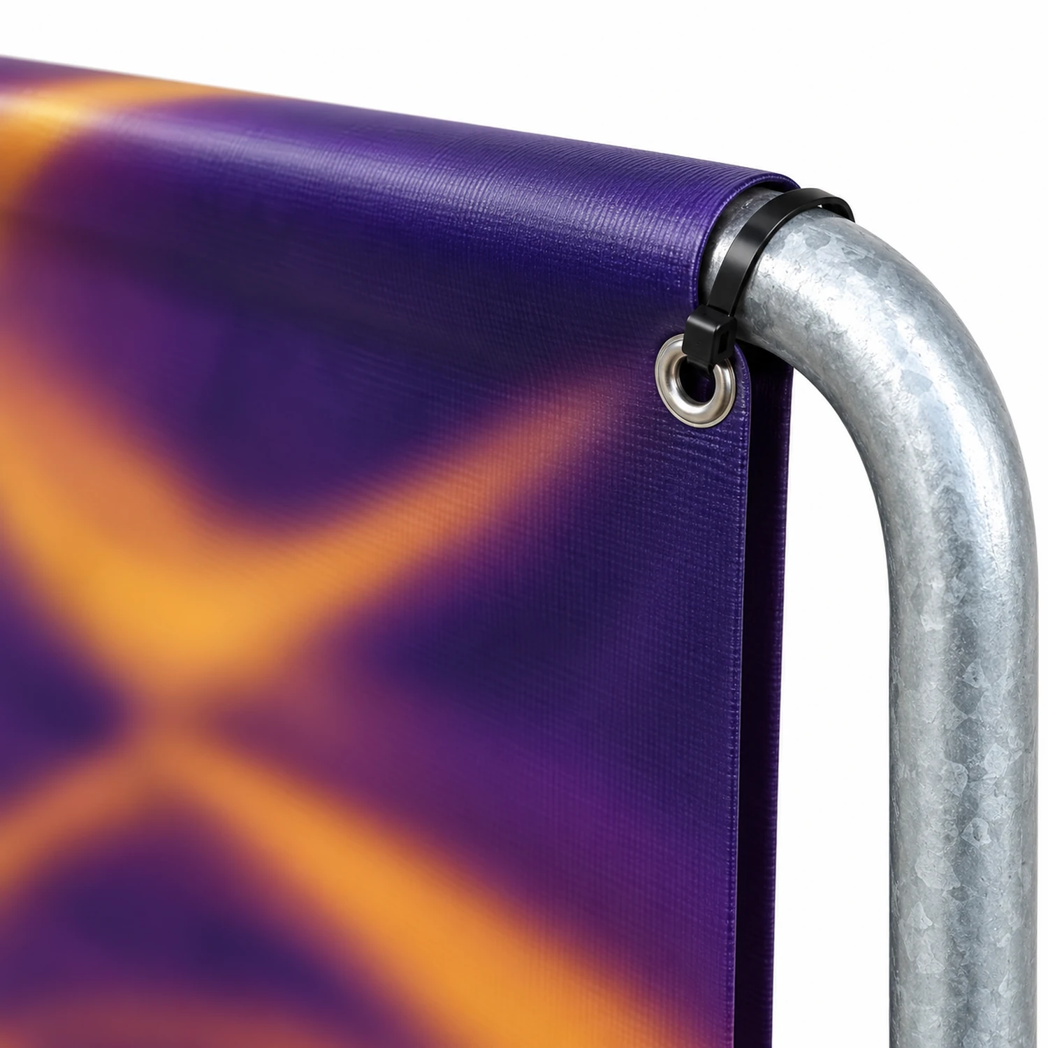 Crowd Barrier PVC Fold-Over Banner detail