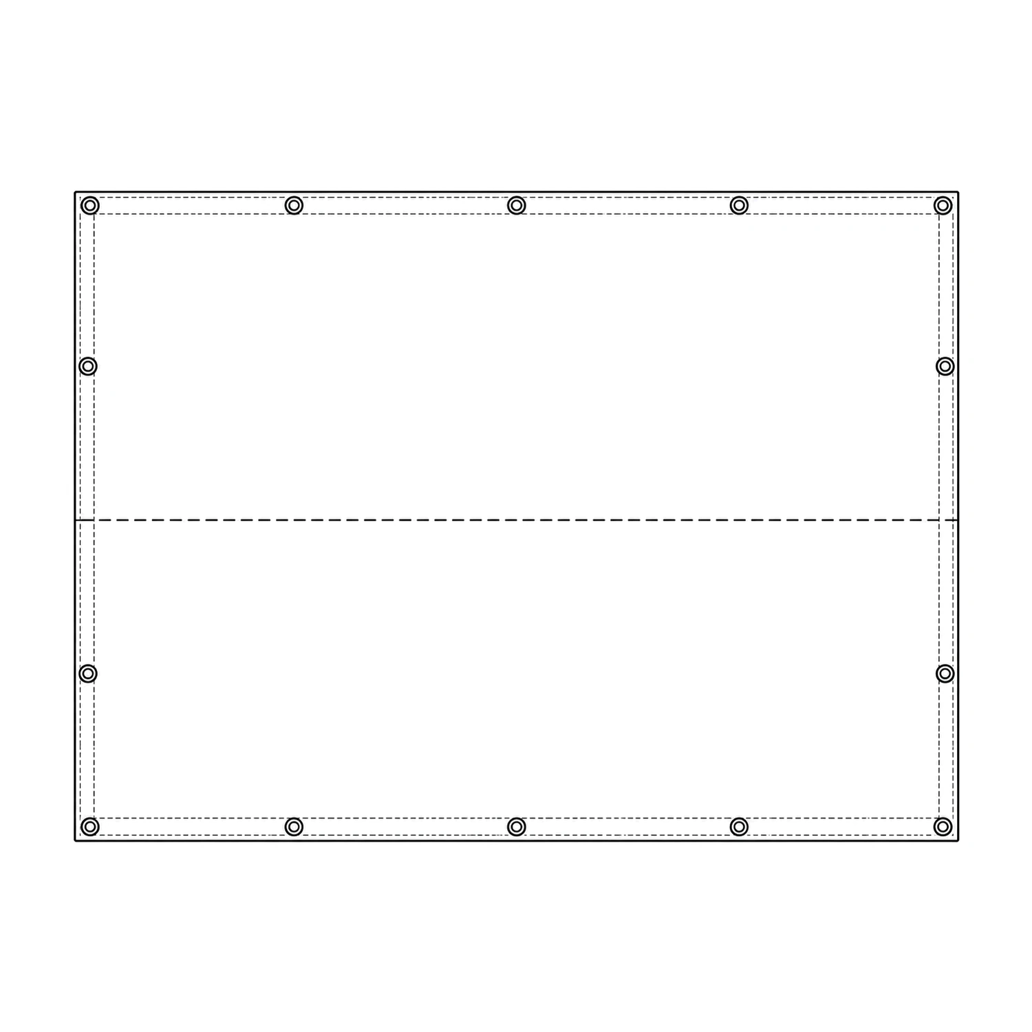 Crowd Barrier PVC Fold-Over Banner line drawing