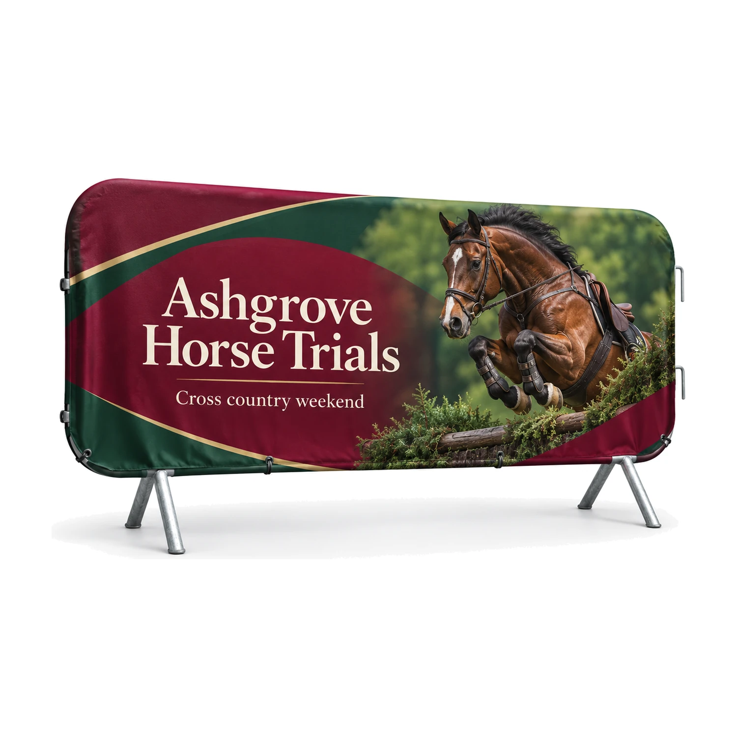 Crowd Barrier Stretch Polyester Fabric Jacket with example artwork