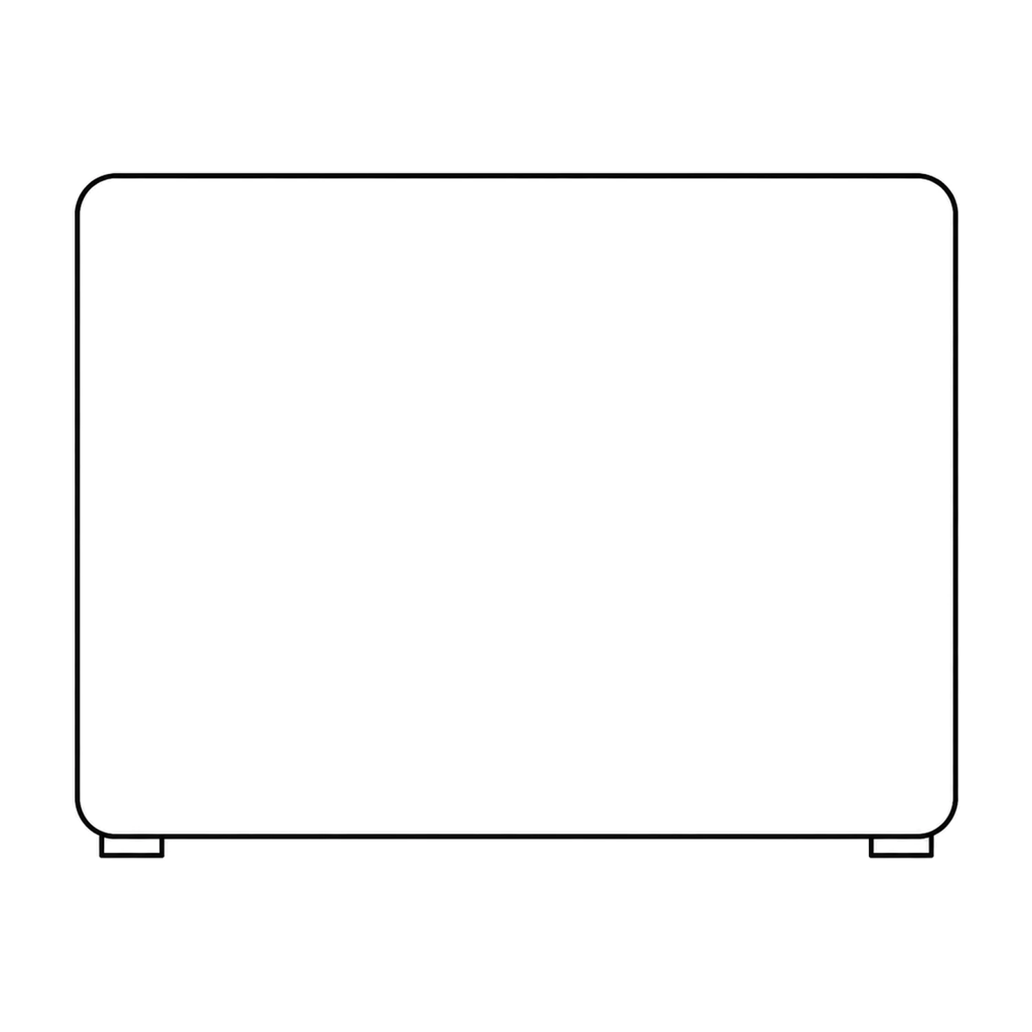 Curved Stretch Fabric Display Wall line drawing