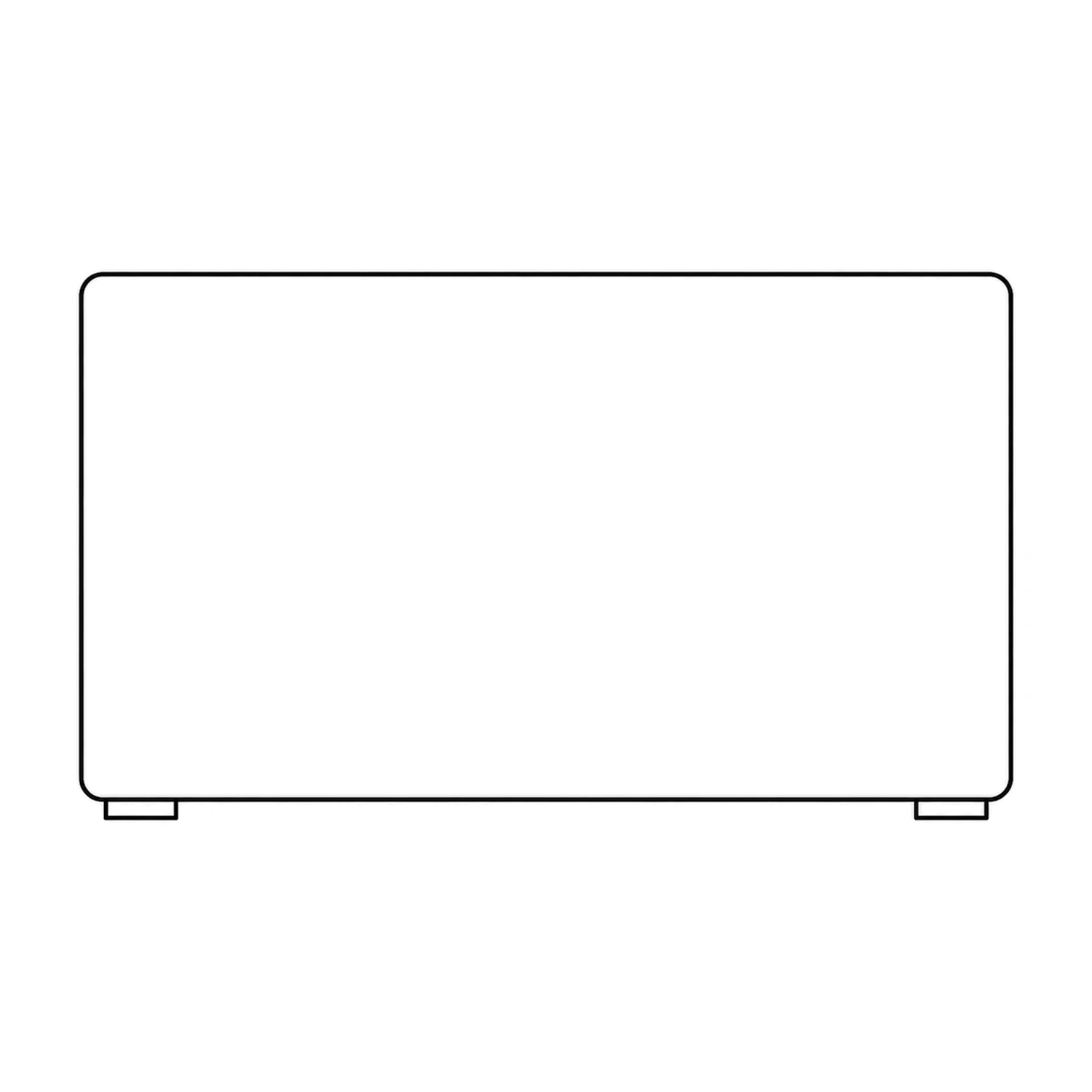 Curved Stretch Fabric Display Wall line drawing