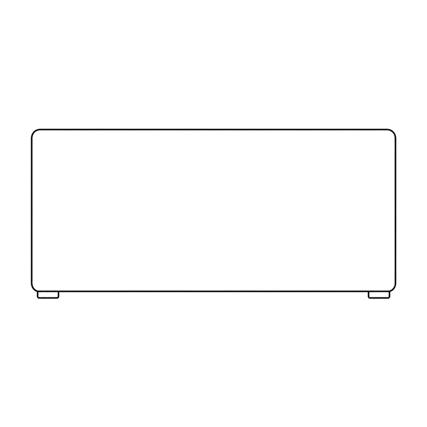 Curved Stretch Fabric Display Wall line drawing