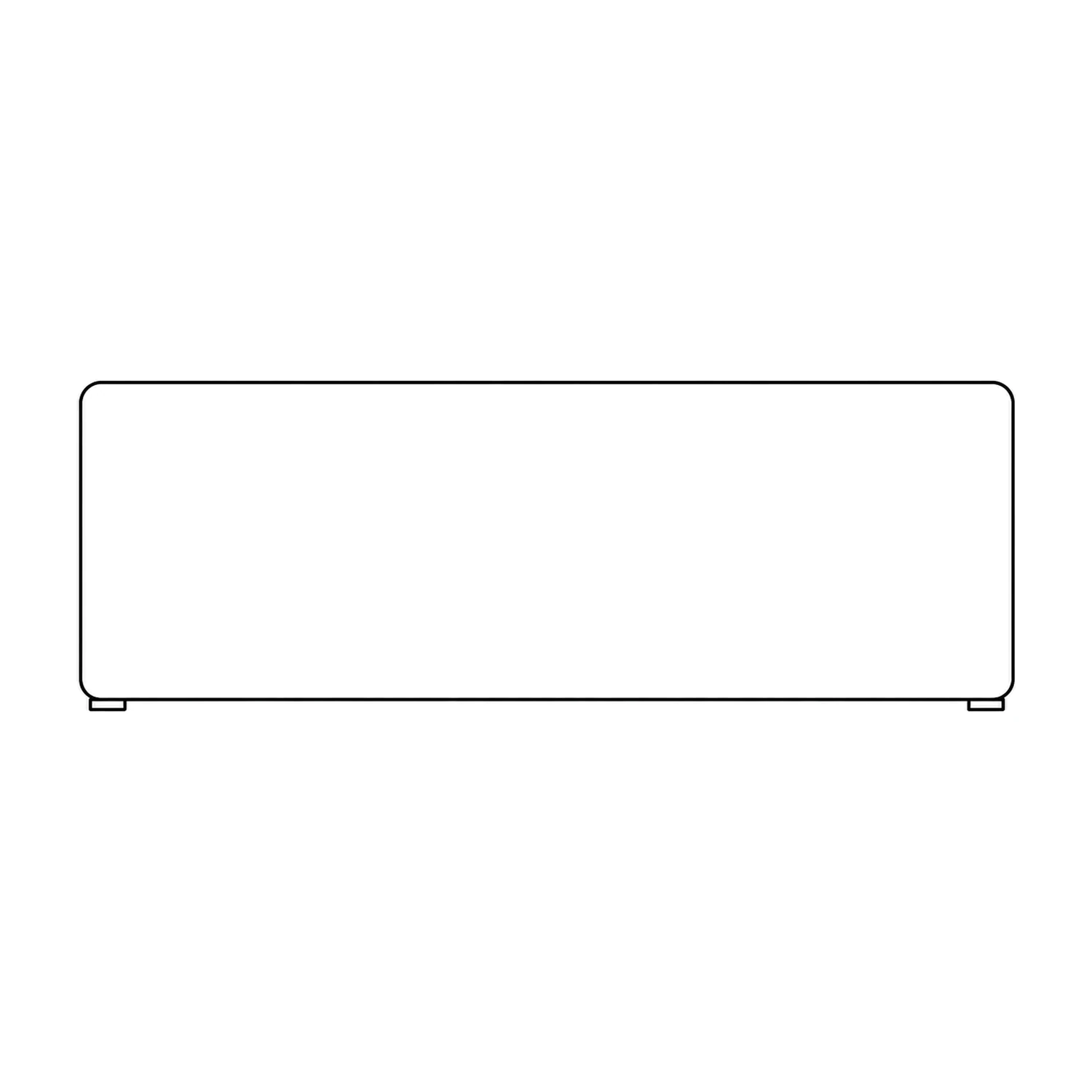 Curved Stretch Fabric Display Wall line drawing