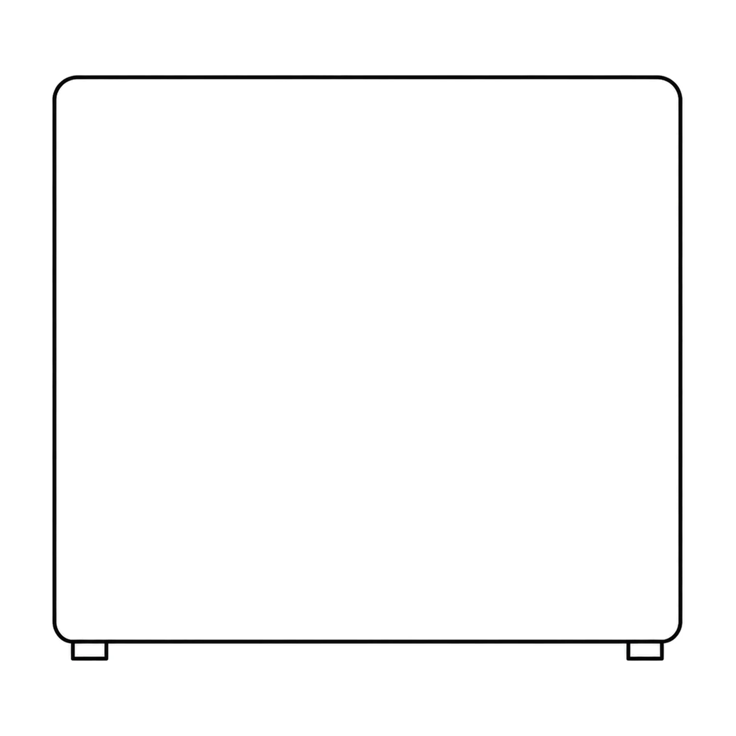 Curved Stretch Fabric Display Wall line drawing