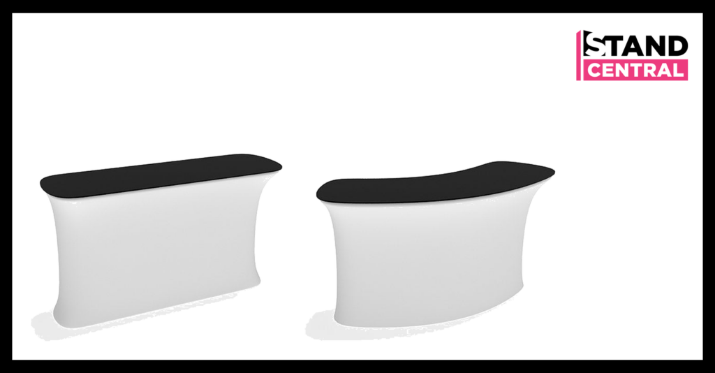 Curved vs straight exhibition counter, which shape suits your stand
