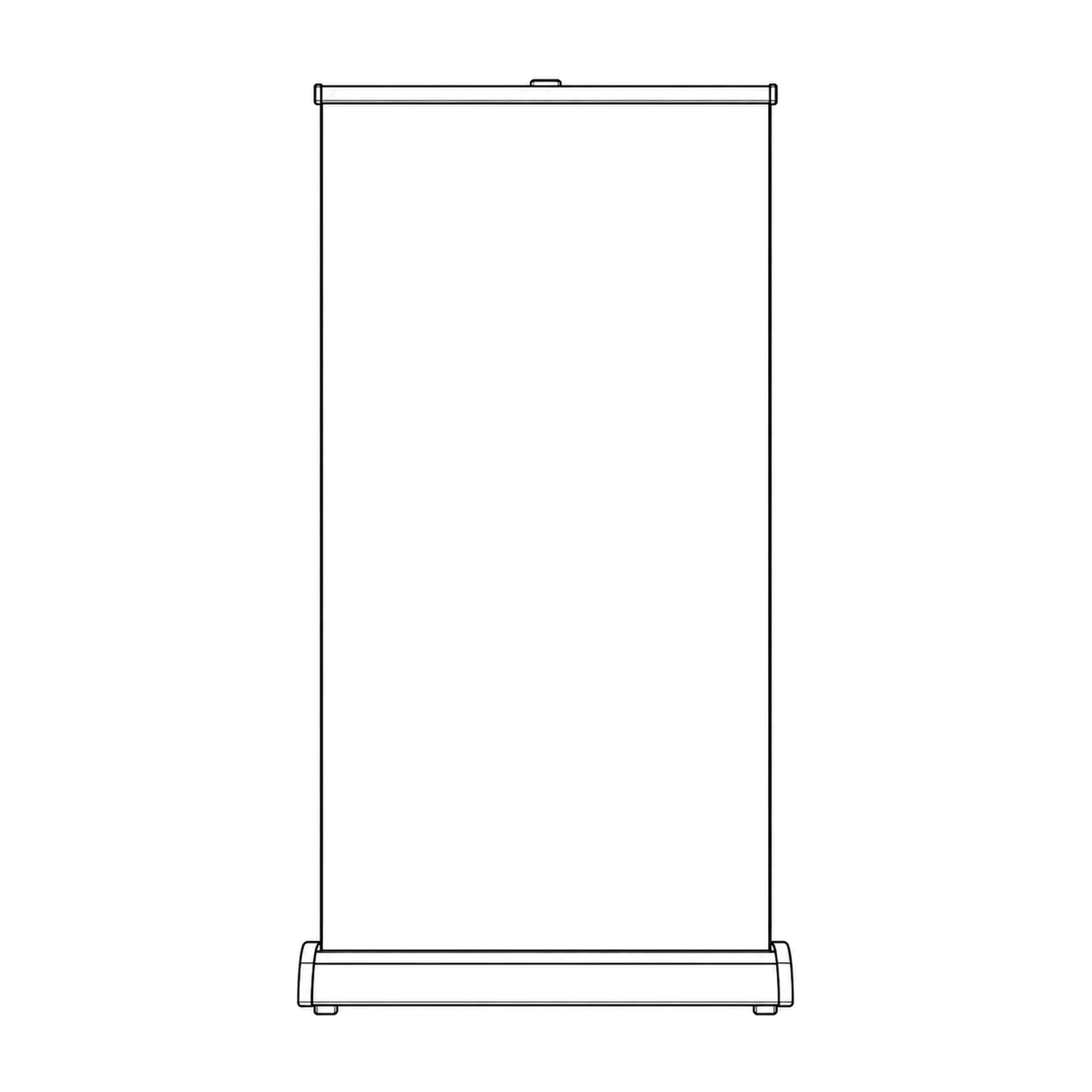 Delta Lite Roller Banner 850mm Wide line drawing