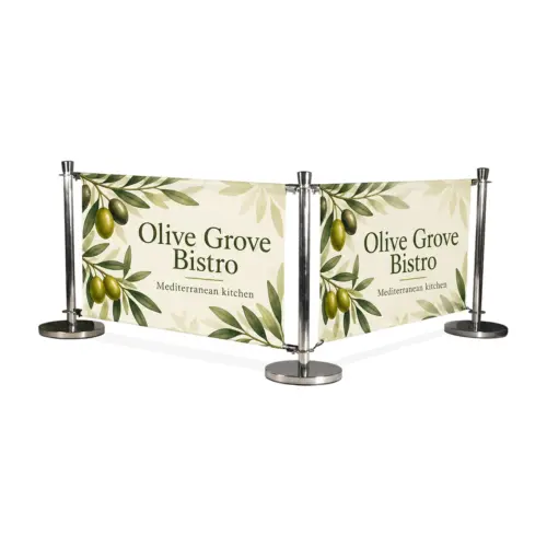 Deluxe Cafe Barrier Kit with example artwork