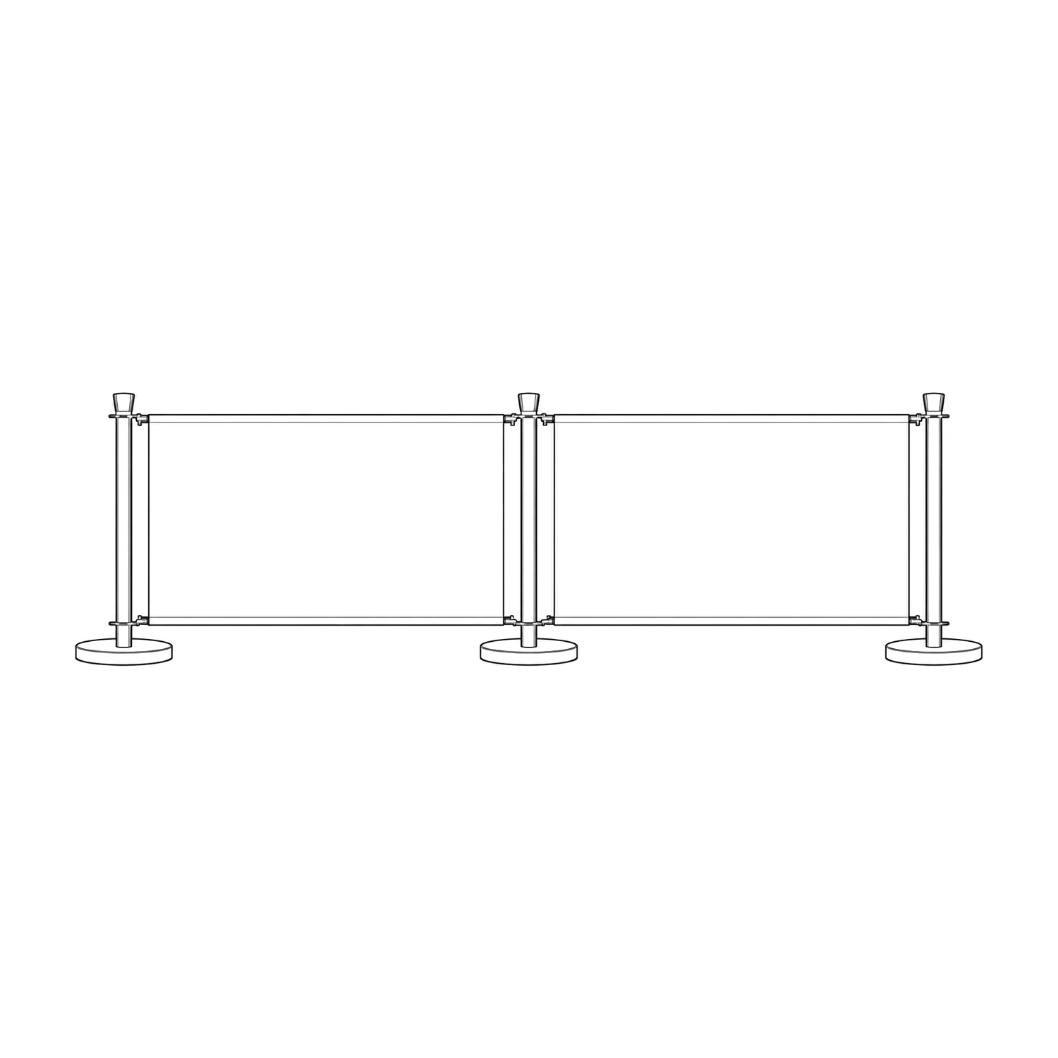 Deluxe Cafe Barrier Kit line drawing