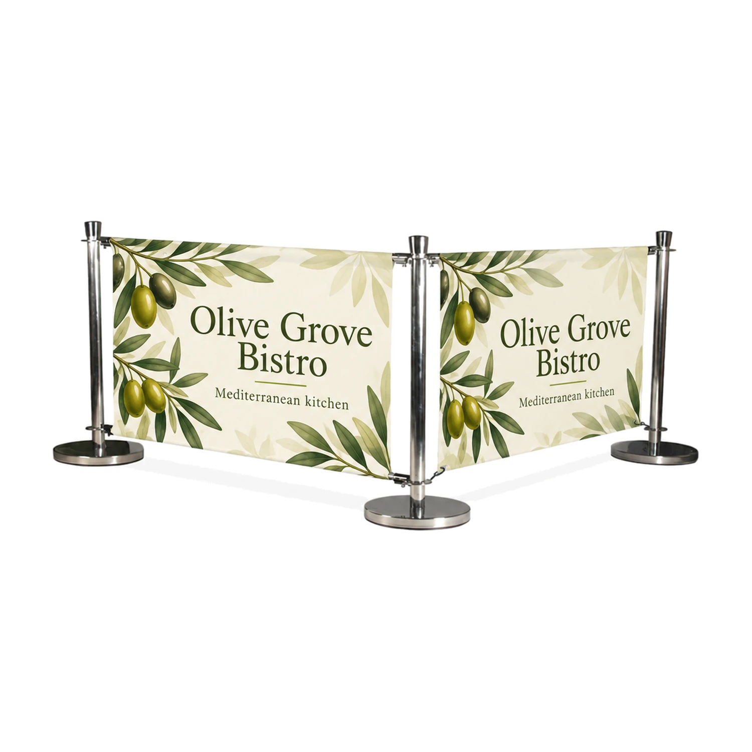 Deluxe Cafe Barrier Kit with example artwork
