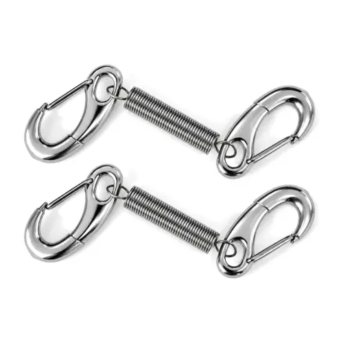 Deluxe Cafe Barrier Spring Clips, Chrome (Pair)