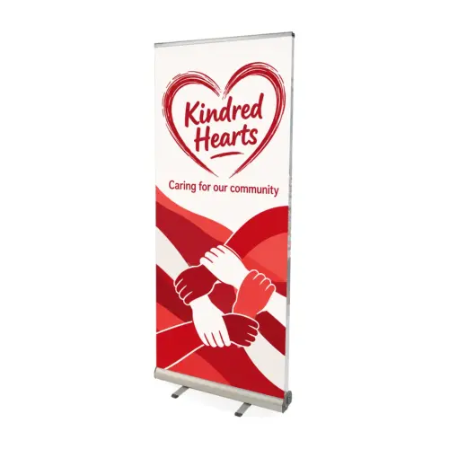 Dragonfly Double-Sided Roller Banner with example artwork